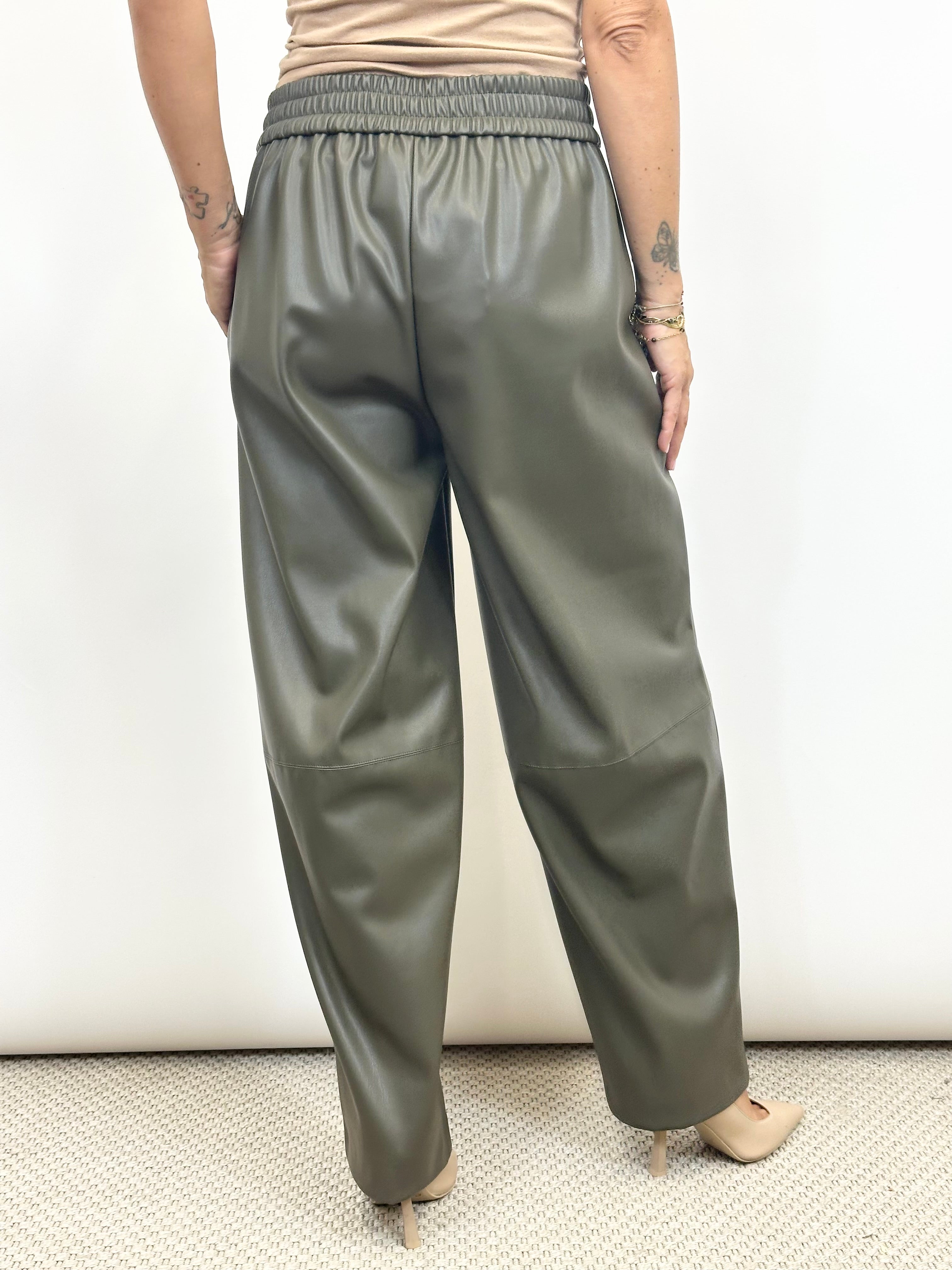 Pantalone Ecopelle Verde _ Souvenir