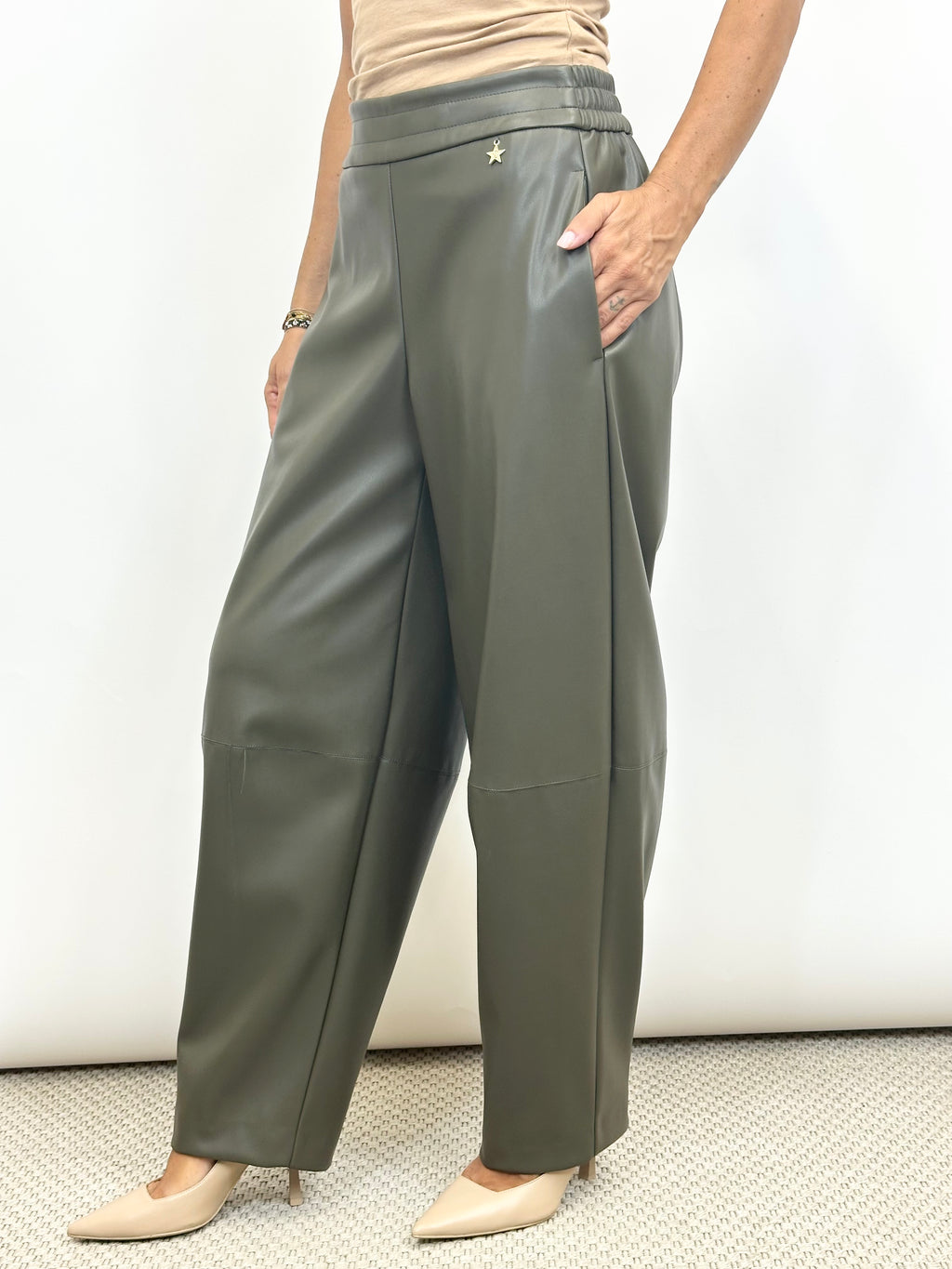 Pantalone Ecopelle Verde _ Souvenir