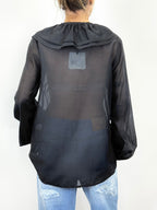 Camicia Rouches Nero _ Vicolo