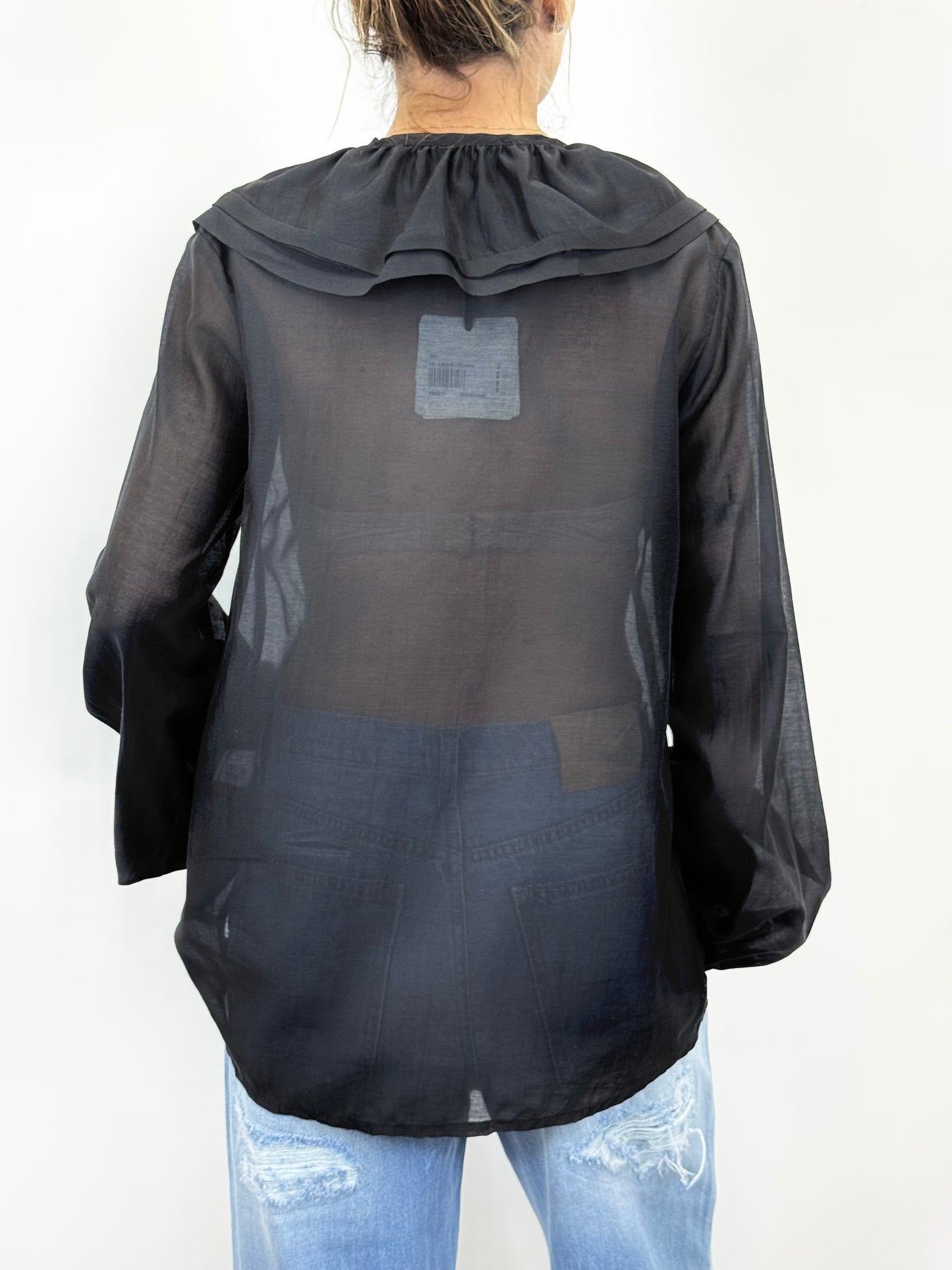 Camicia Rouches Nero