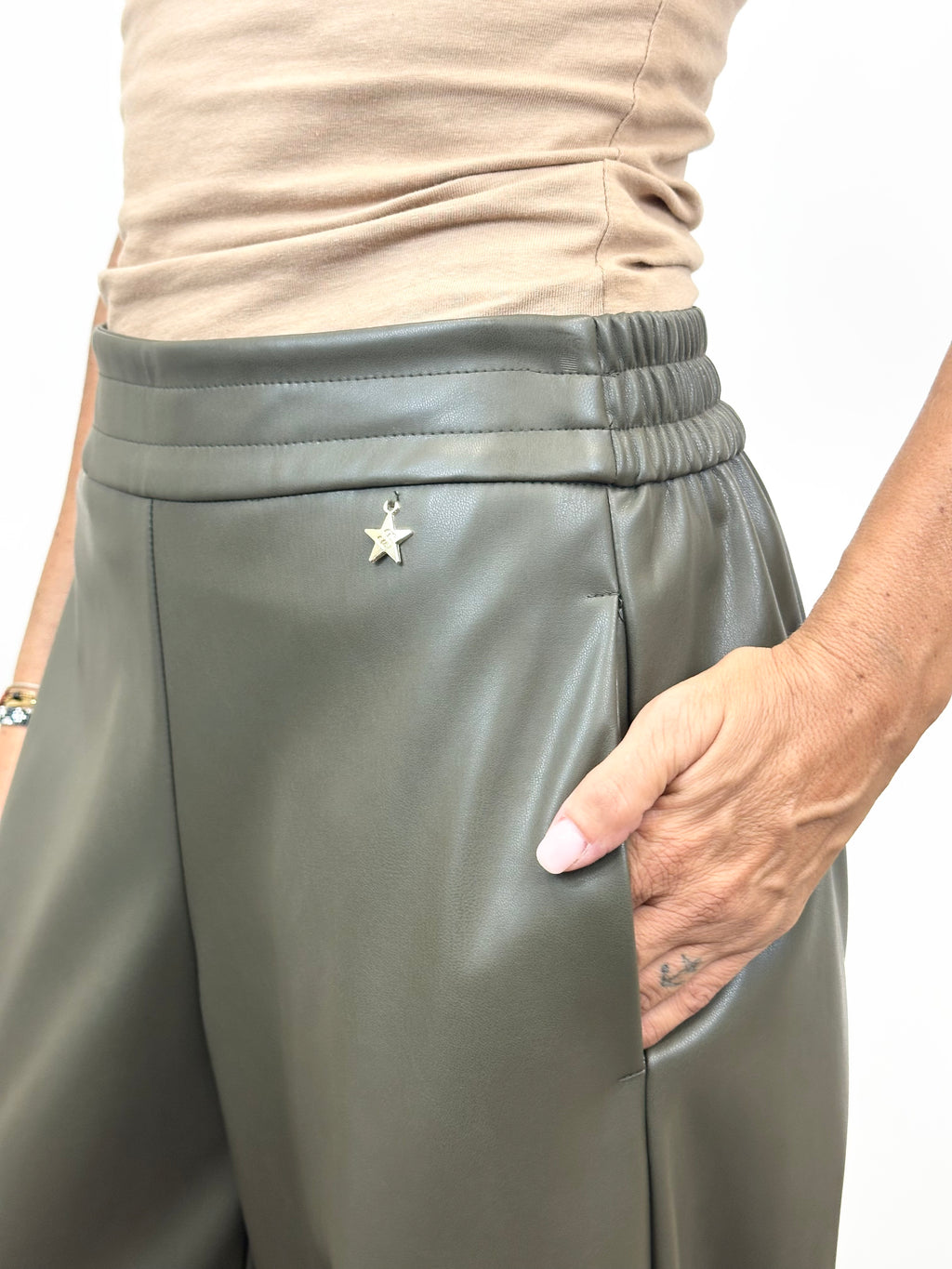 Pantalone Ecopelle Verde _ Souvenir