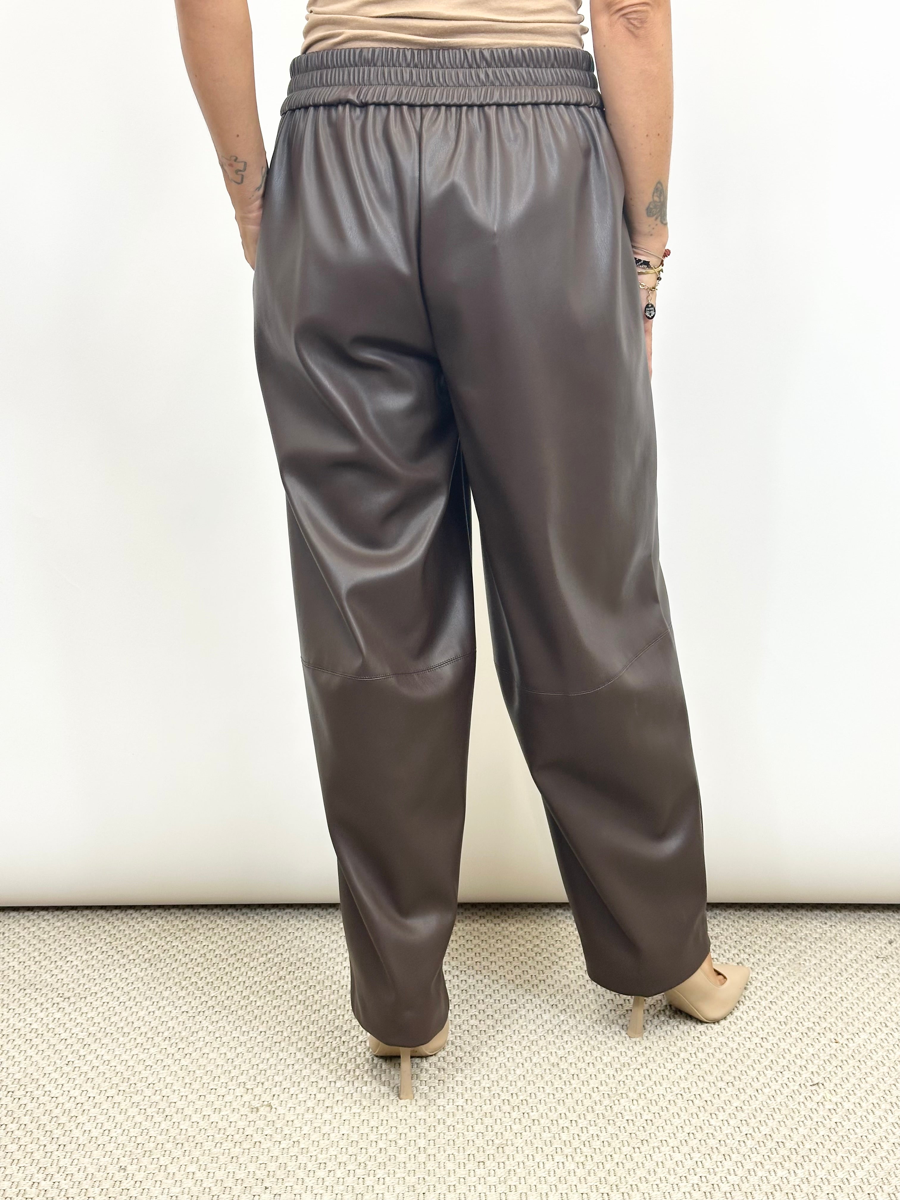 Pantalone Ecopelle  Moro _ Souvenir