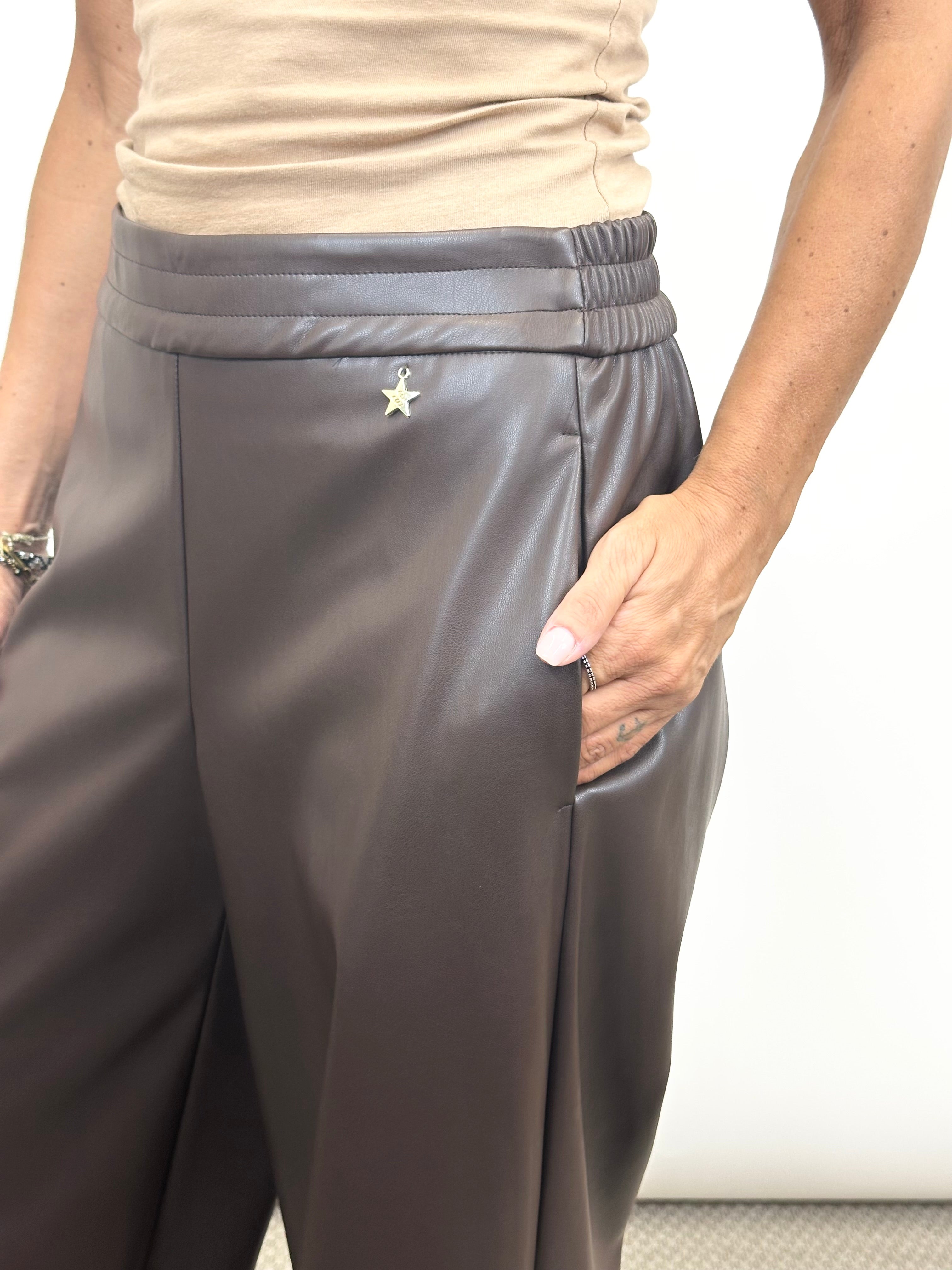 Pantalone Ecopelle  Moro _ Souvenir