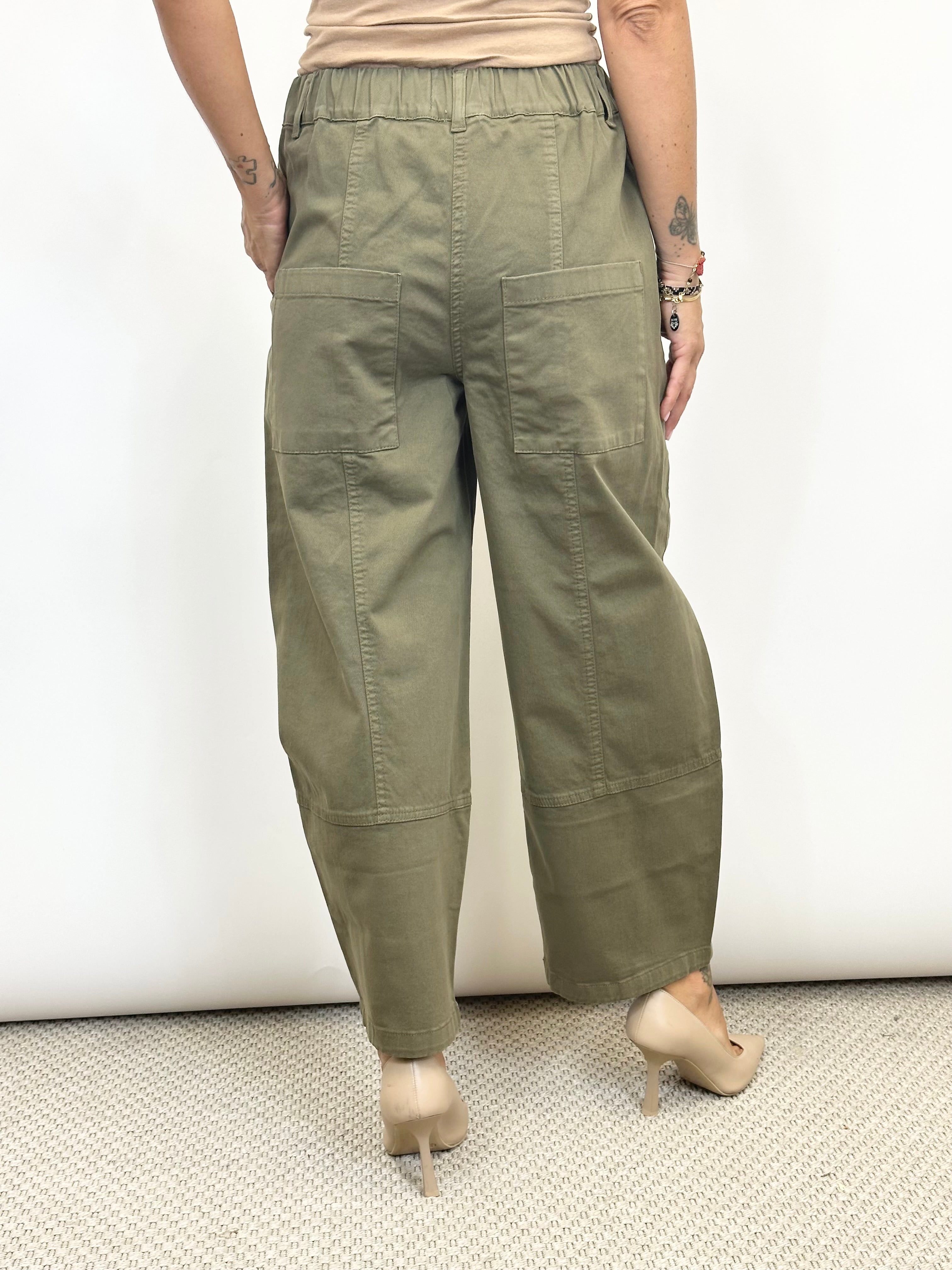 Pantalone Balloon Verde _ Ottod'Ame