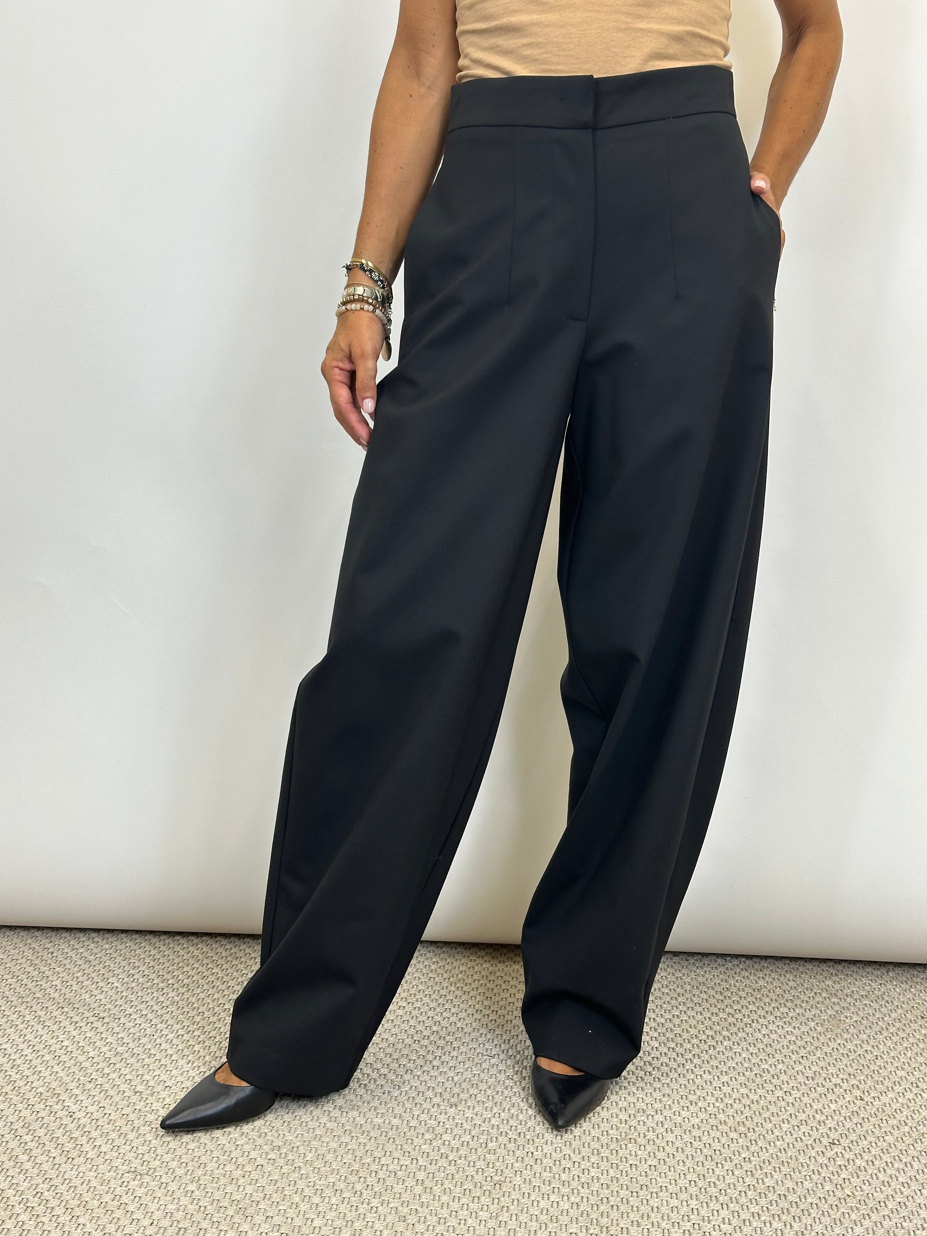 Pantalone Balloon Nero _ Ottod'Ame