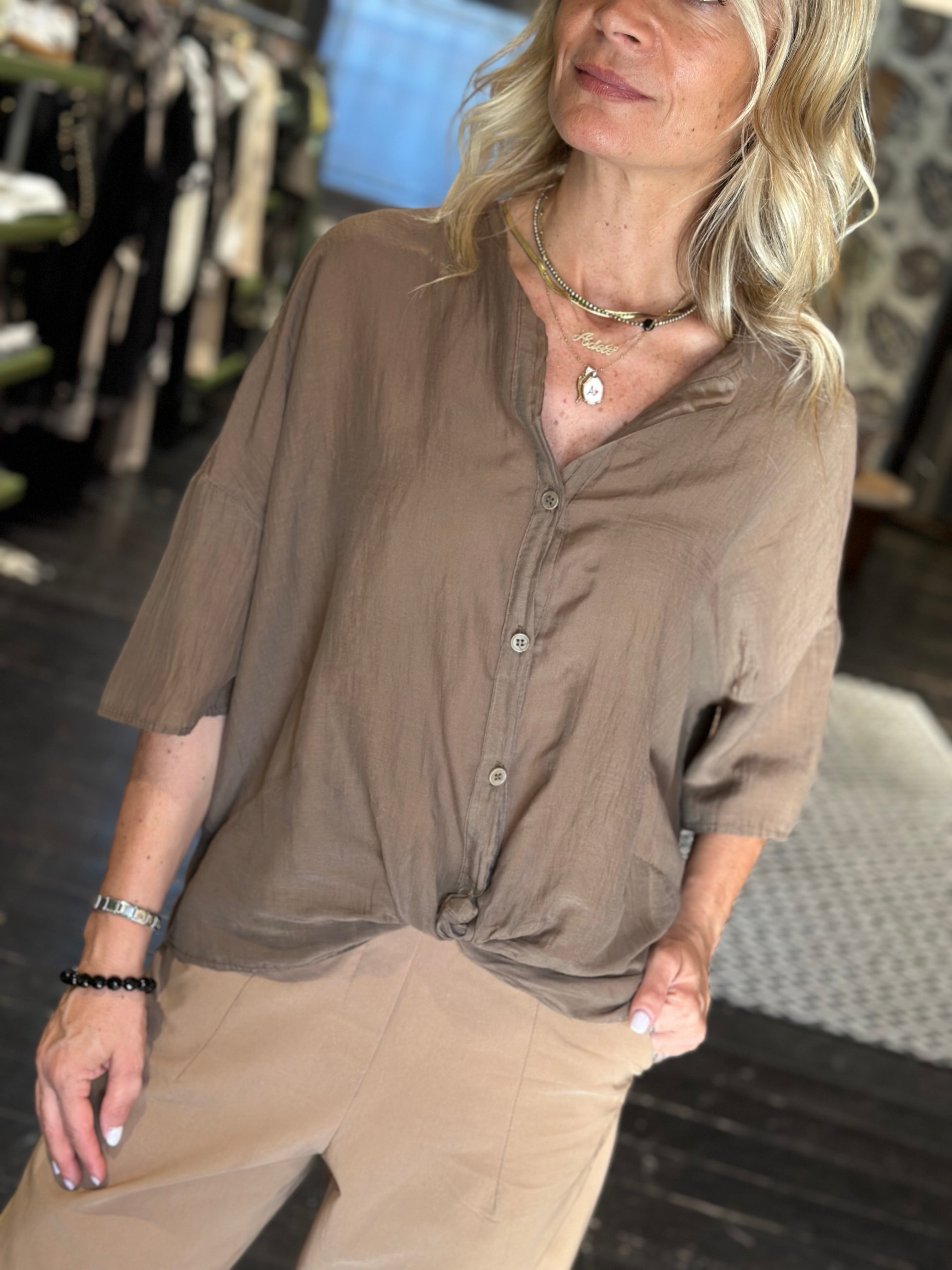 Camicia Mussola Nutella _ Vicolo