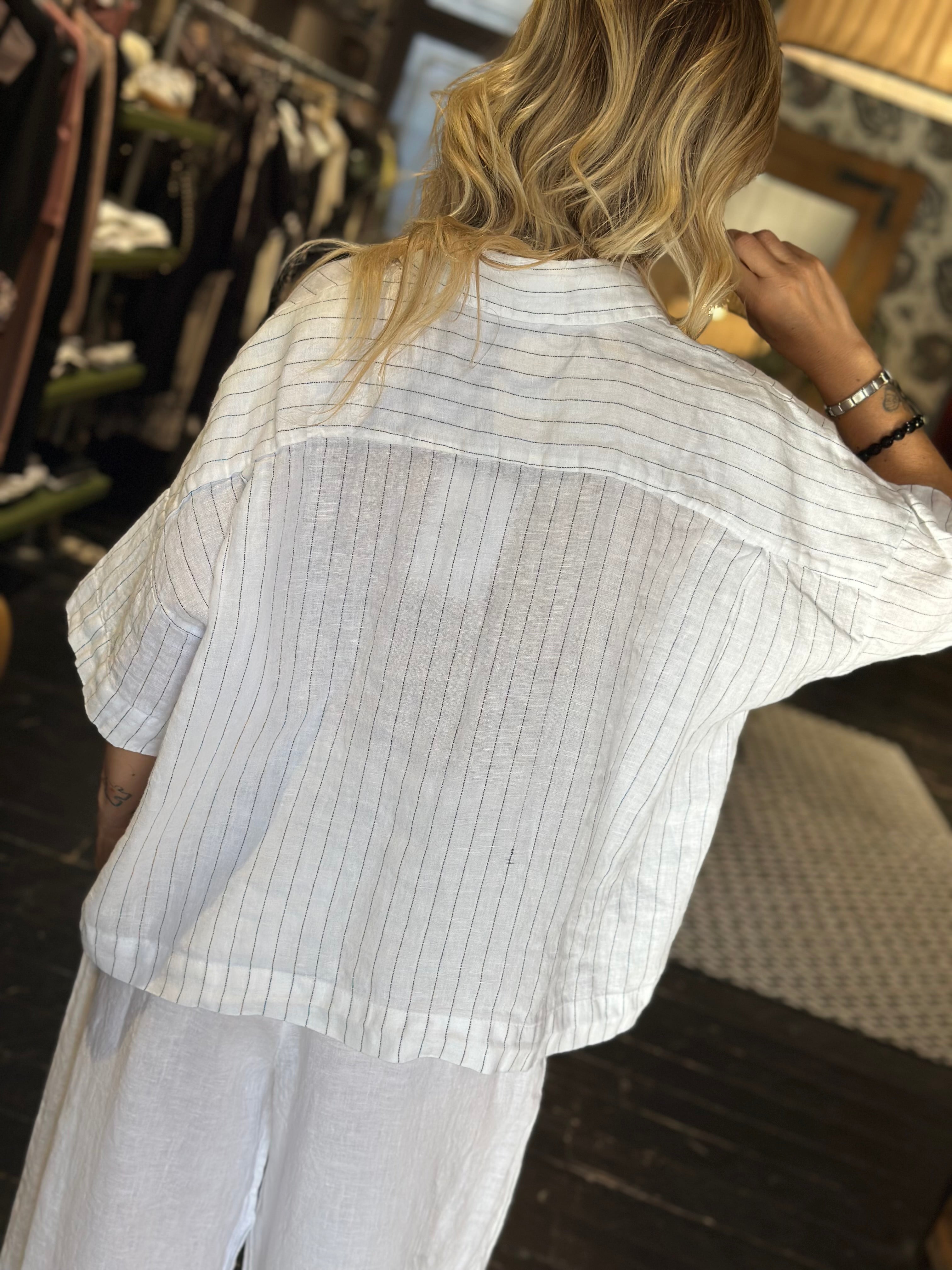 Camicia Gessata Bianco_ Myastreet