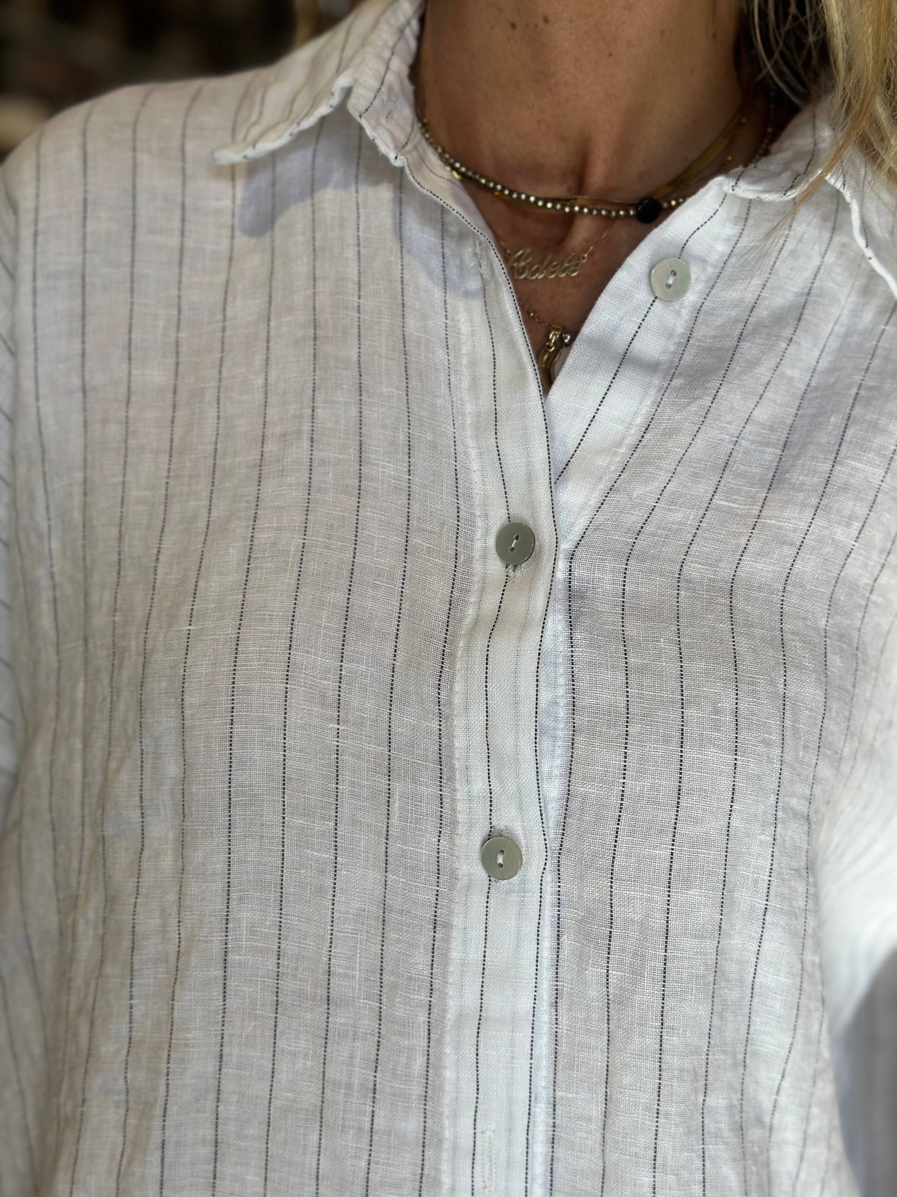 Camicia Gessata Bianco_ Myastreet