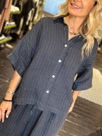Camicia Gessata Blu _ Myastreet