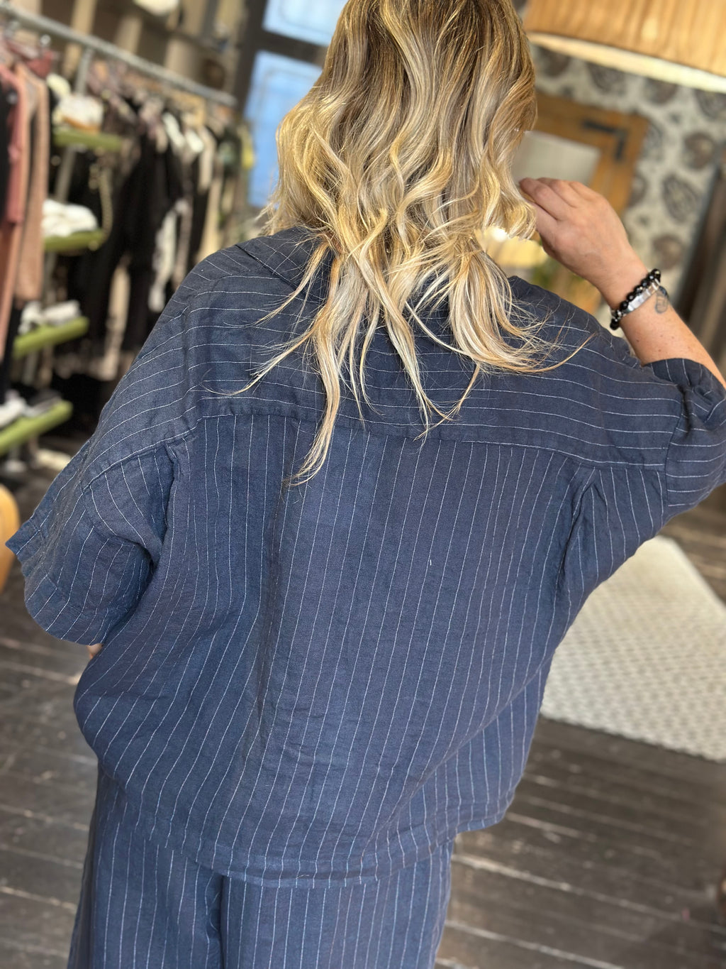 Camicia Gessata Blu _ Myastreet
