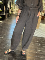 Pantalone Lino Moro _ Myastreet