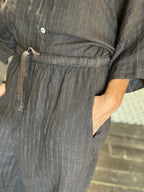 Pantalone Lino Moro _ Myastreet