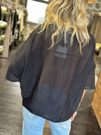 Camicia Mussola Nero _ Vicolo