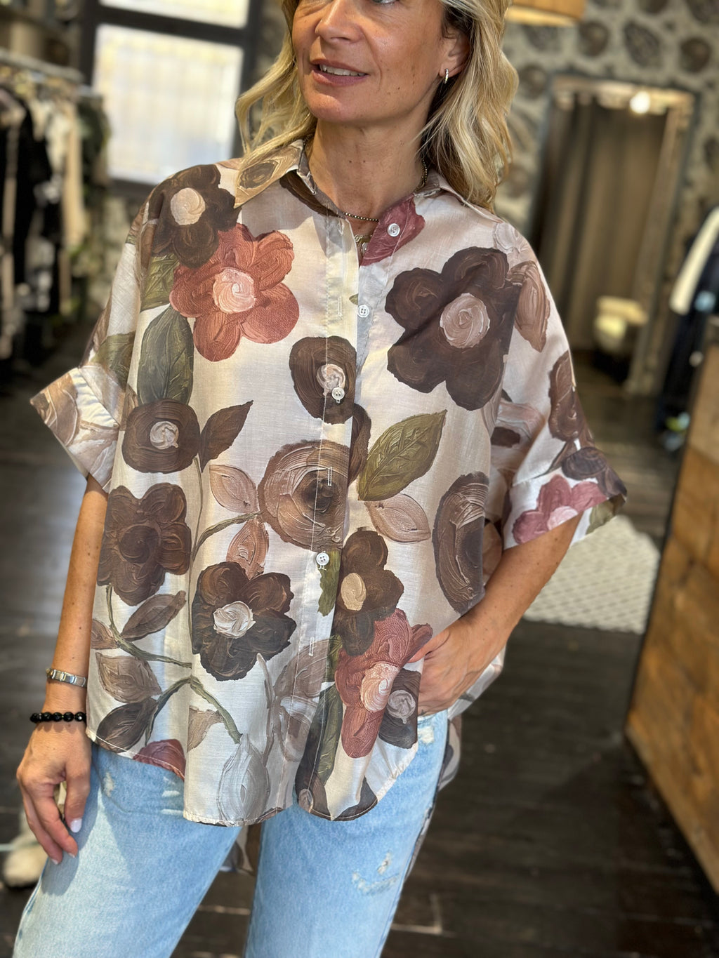 Camicia Fiori Moro _ Myastreet