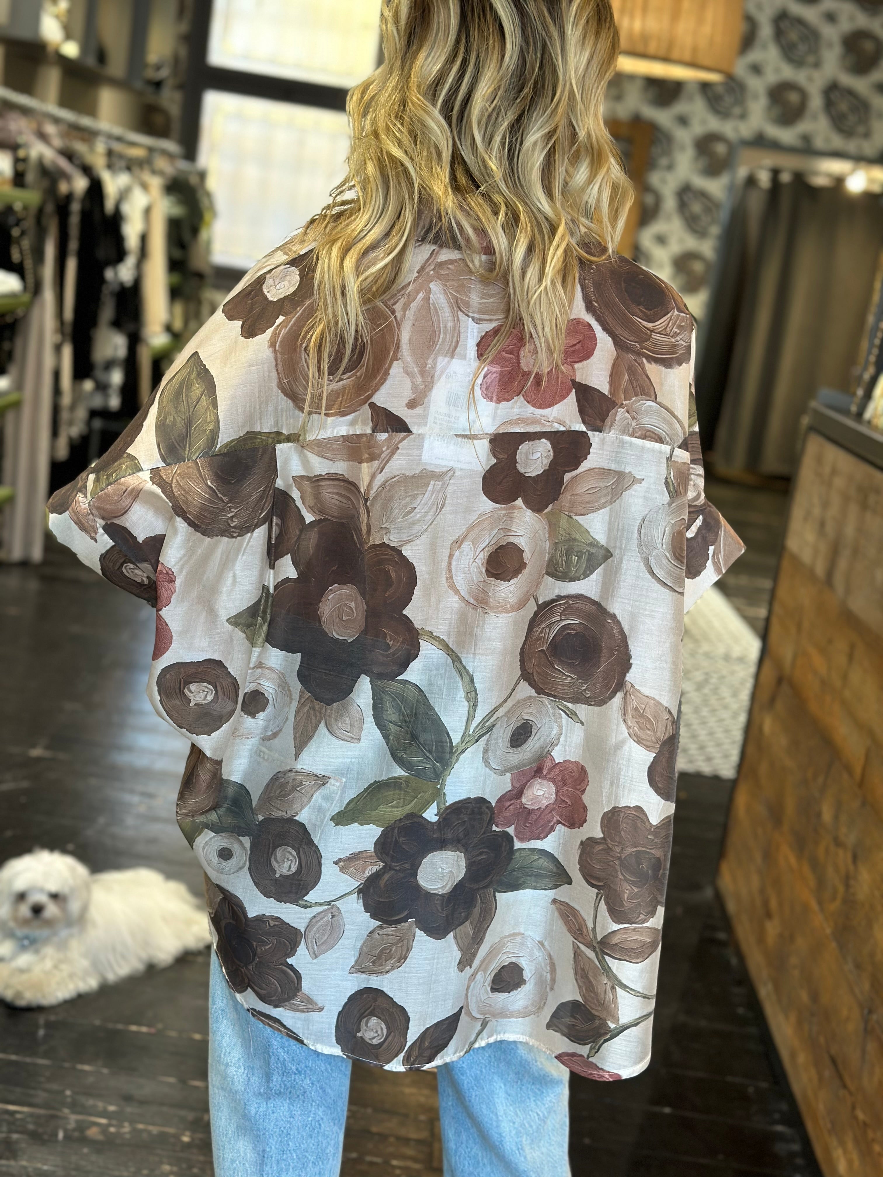 Camicia Fiori Moro _ Myastreet