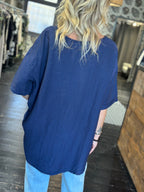 Blusa Girocollo Blu _ Myastreet