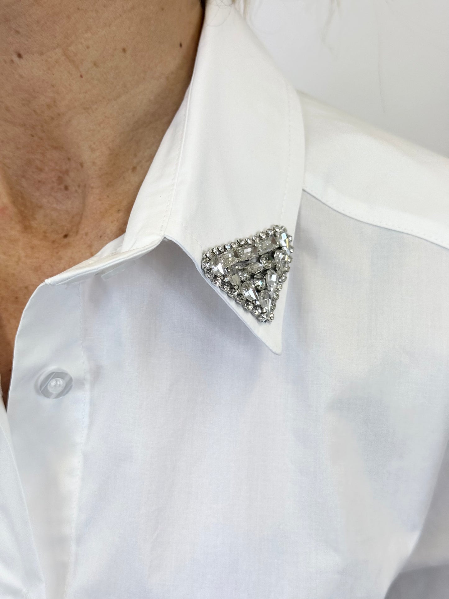 Camicia collo strass