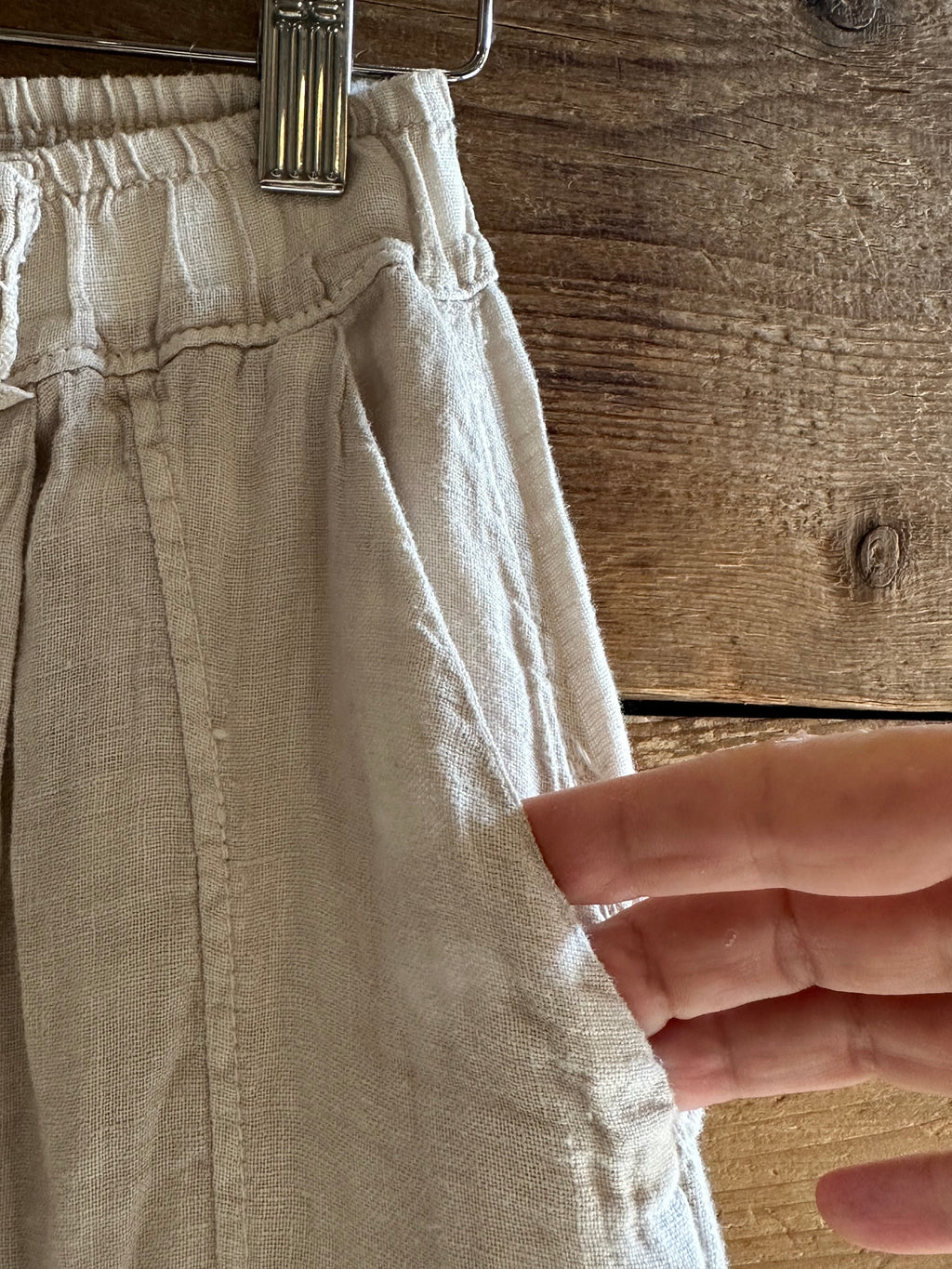 Pantaloni Stella lino beige _MI.LE: for soku
