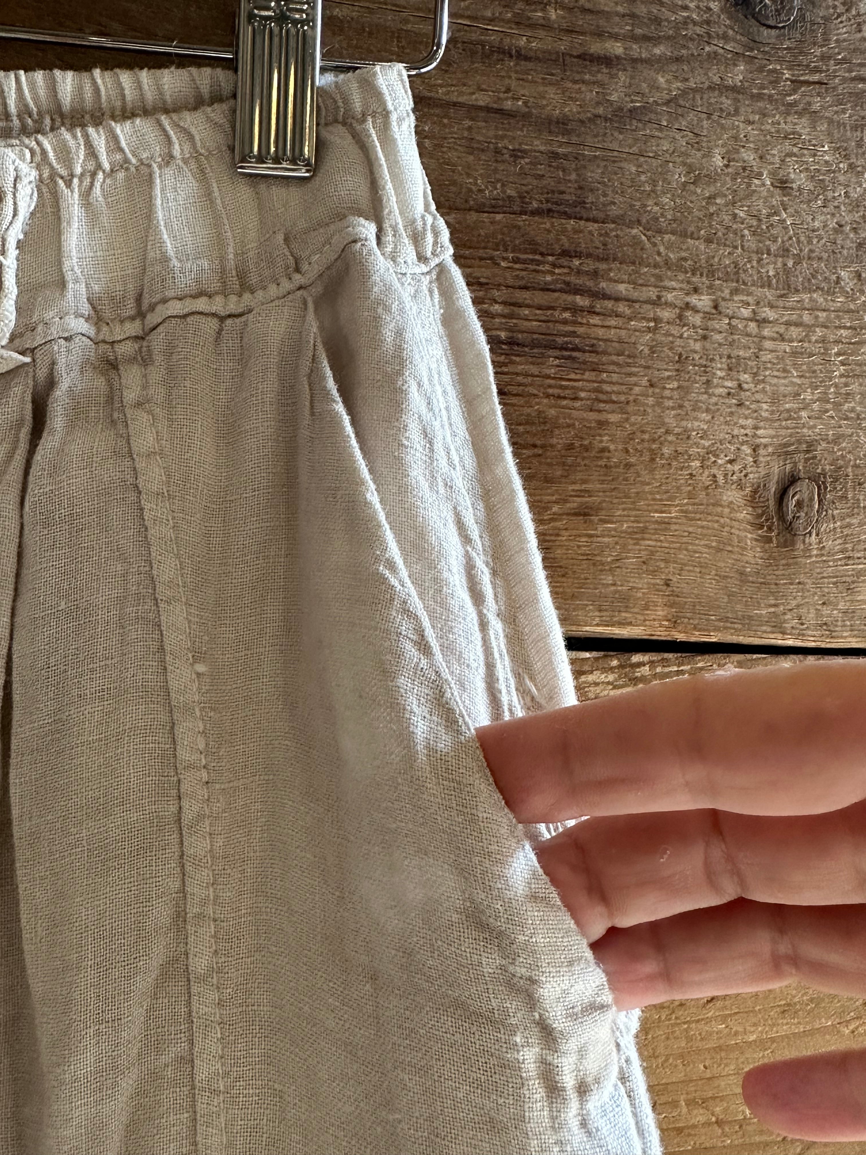 Pantaloni Stella lino beige _MI.LE: for soku
