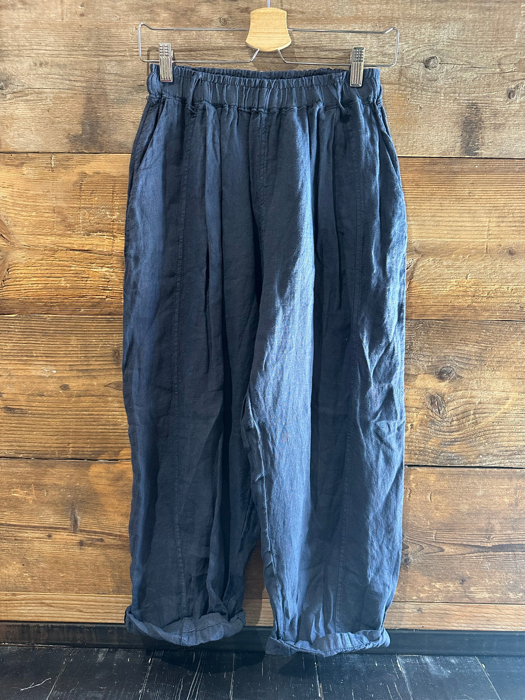 Pantaloni Stella Lino Blu _ MI.LE. for soku