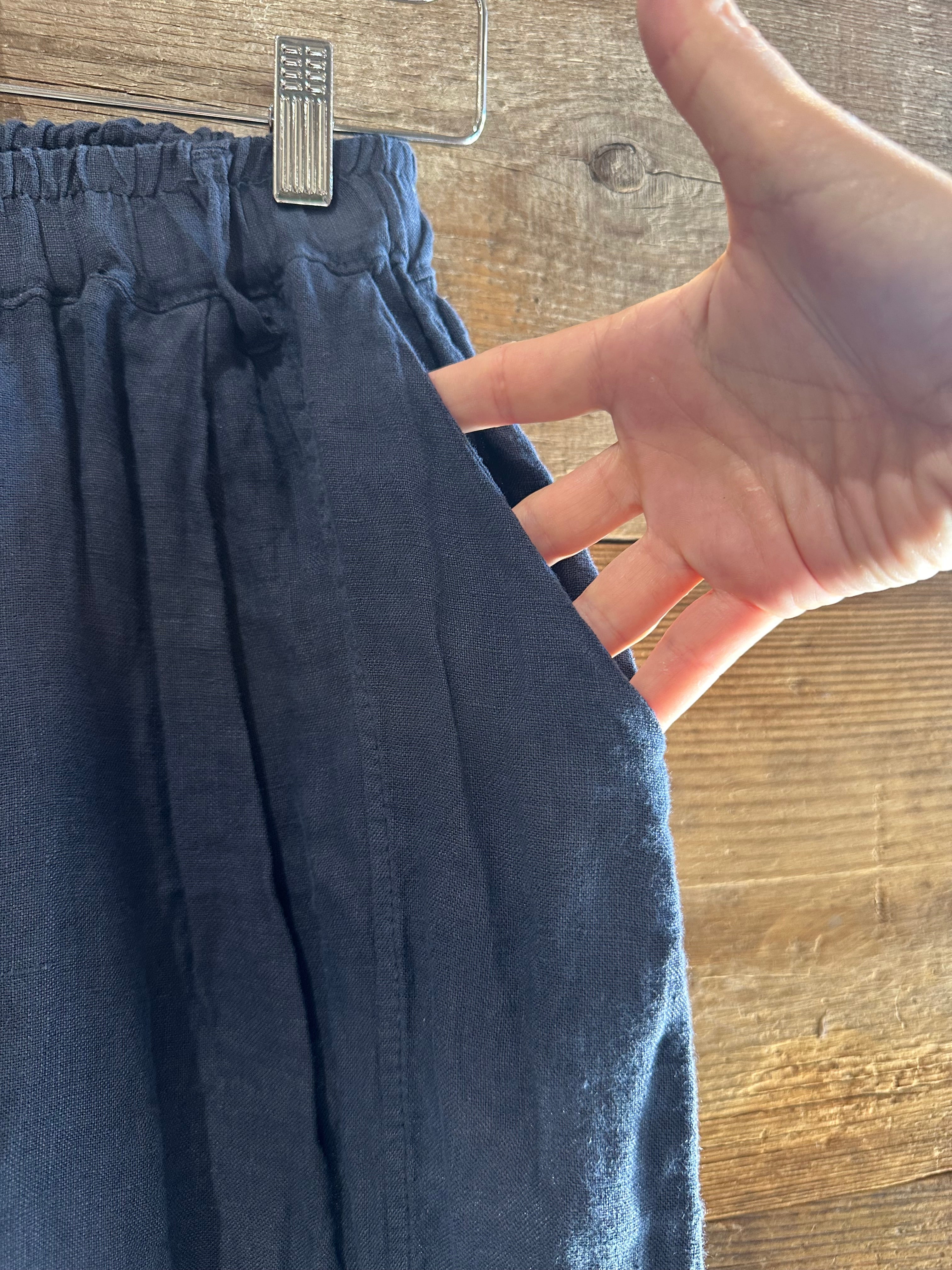 Pantaloni Stella Lino Blu _ MI.LE. for soku