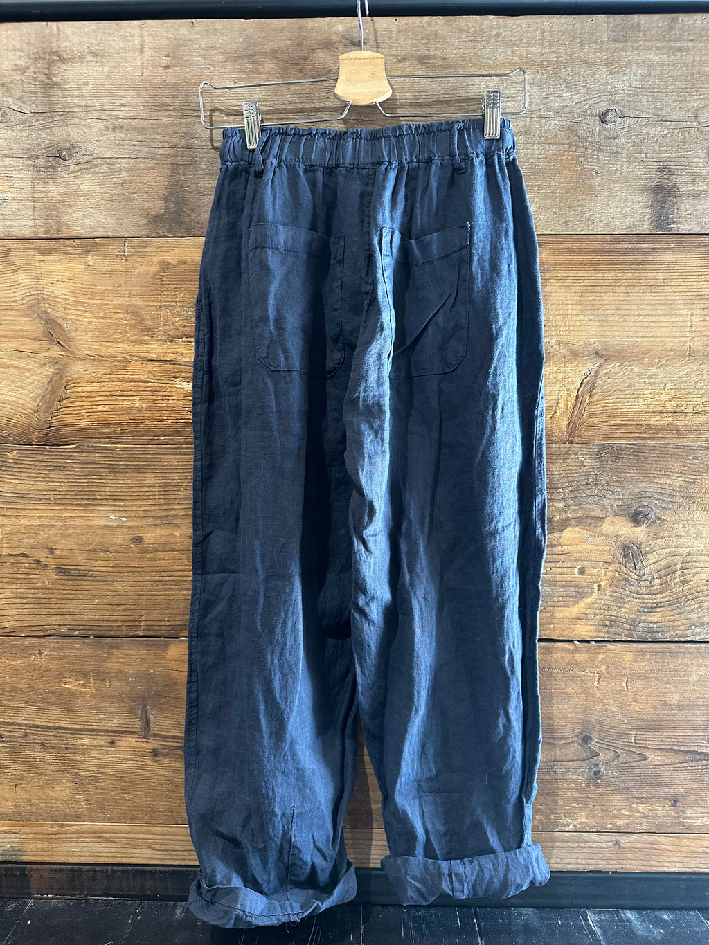 Pantaloni Stella Lino Blu _ MI.LE. for soku