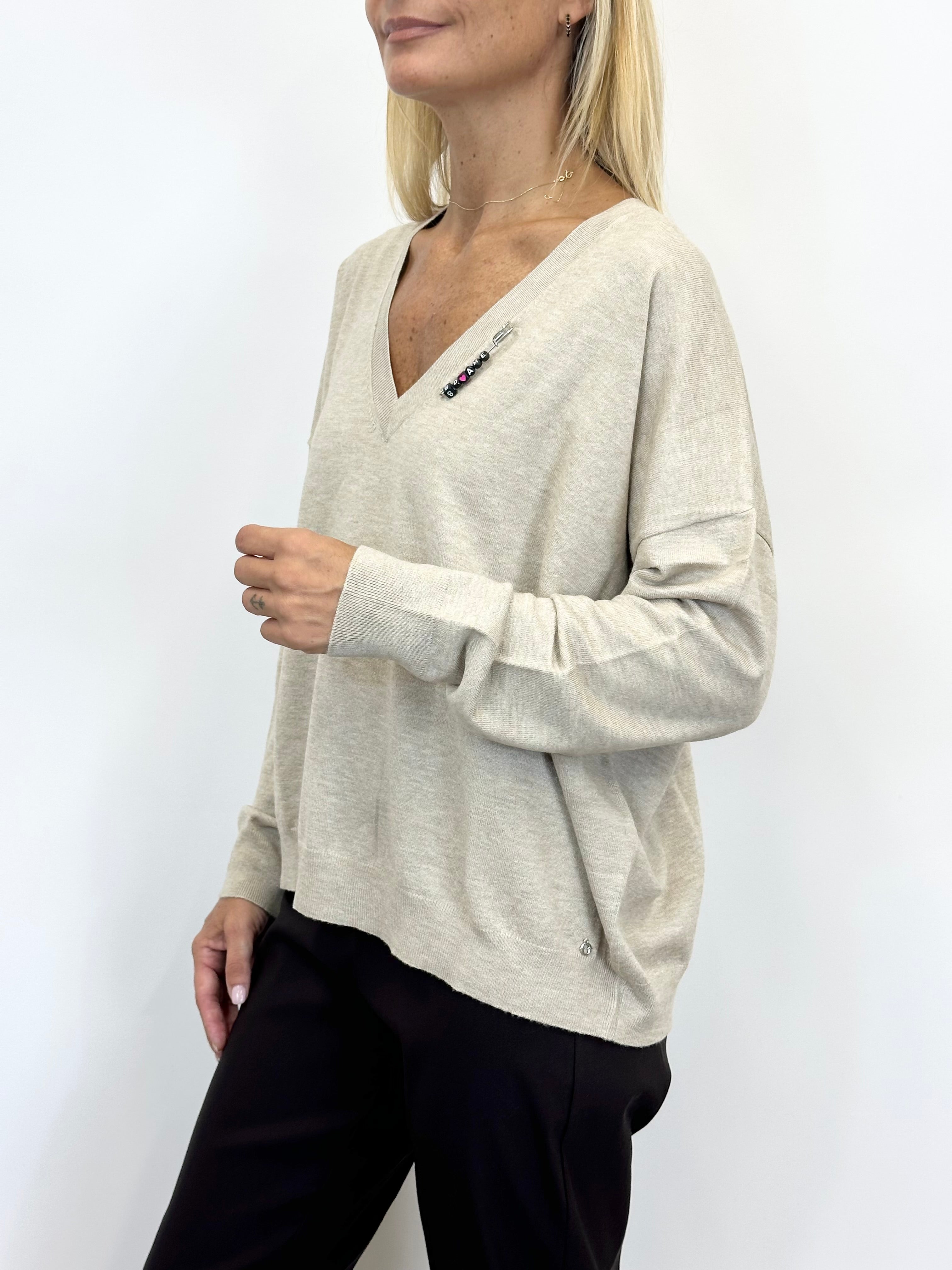 Maglia Scollo a V Corda _ Ottod'Ame