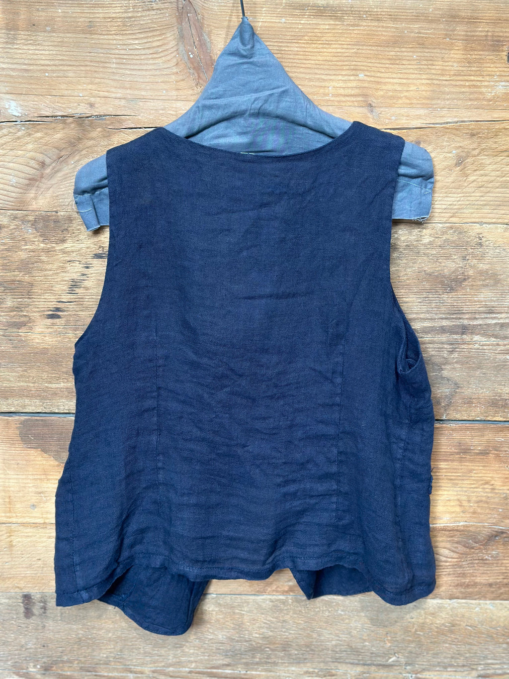 Gilet Lino Blu _ Mi.LE. for soku