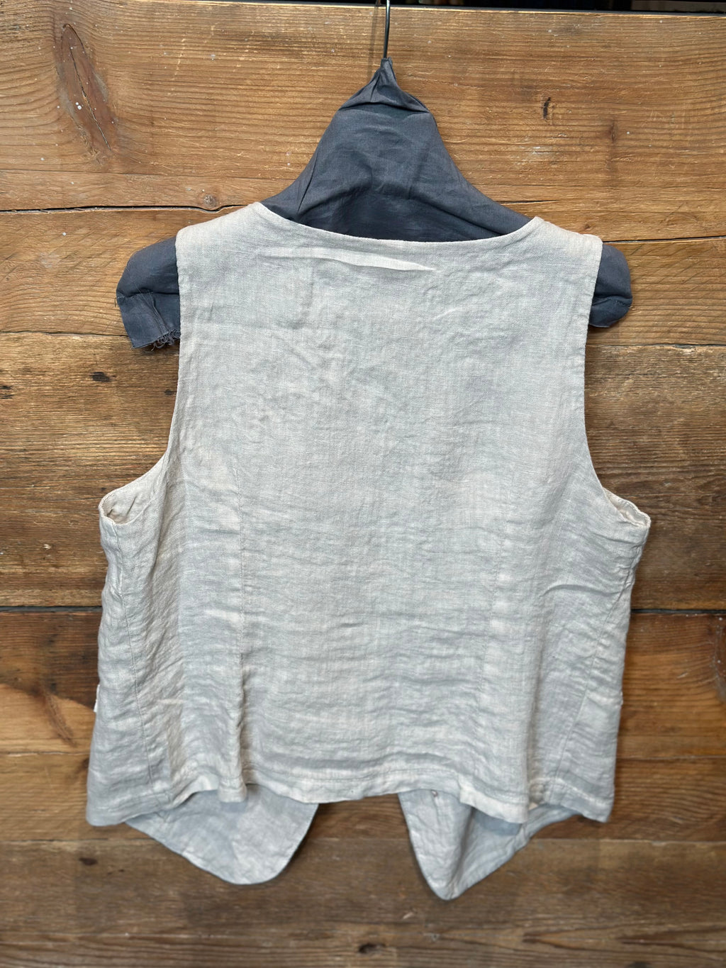 Gilet Lino Sabbia _ MI.LE.for soku