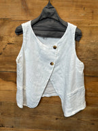 Gilet Lino Bianco _ MI.LE. for soku