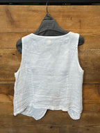 Gilet Lino Bianco _ MI.LE. for soku