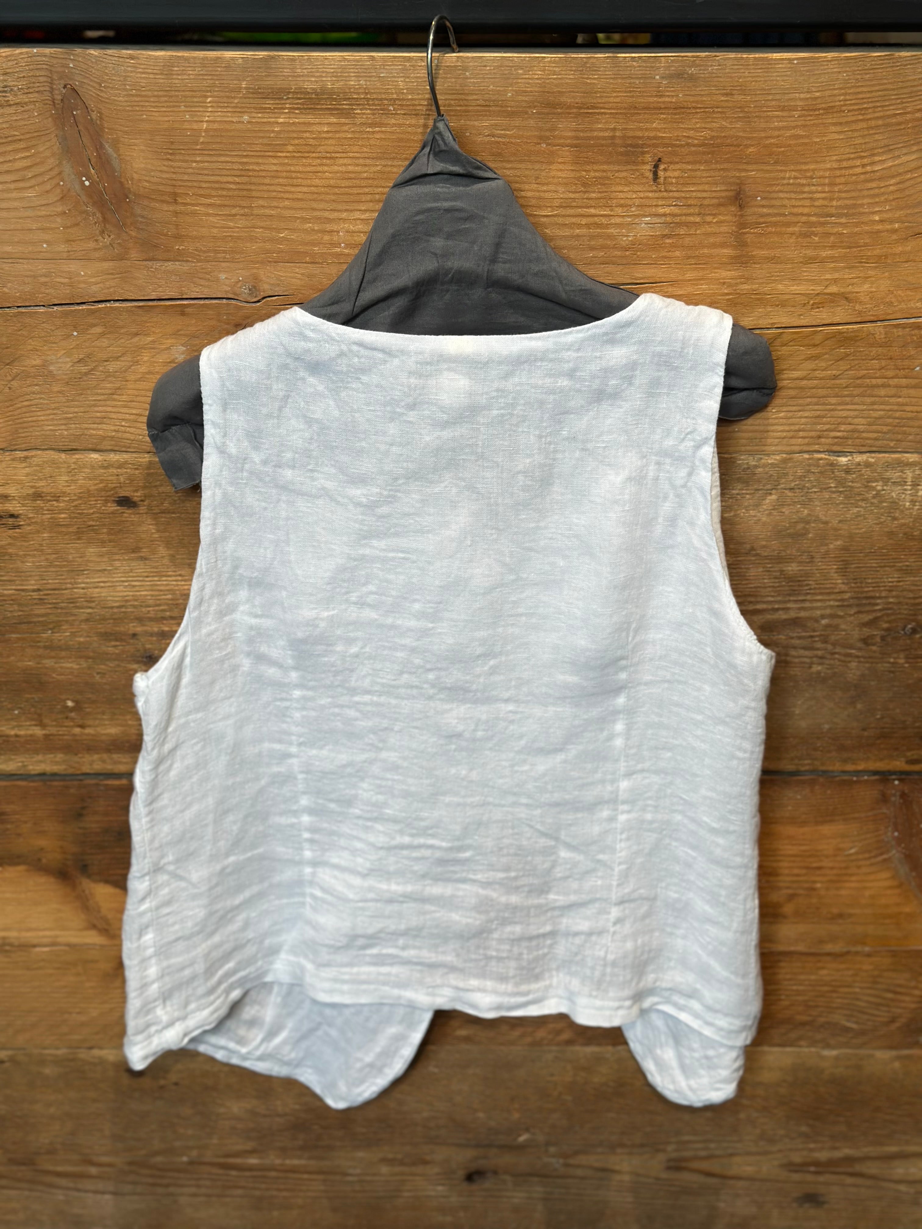 Gilet Lino Bianco _ MI.LE. for soku