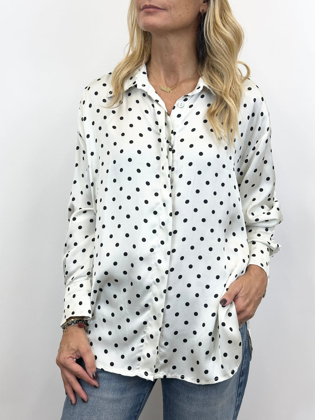 Camicia Pois Panna _ Mi.LE.for soku