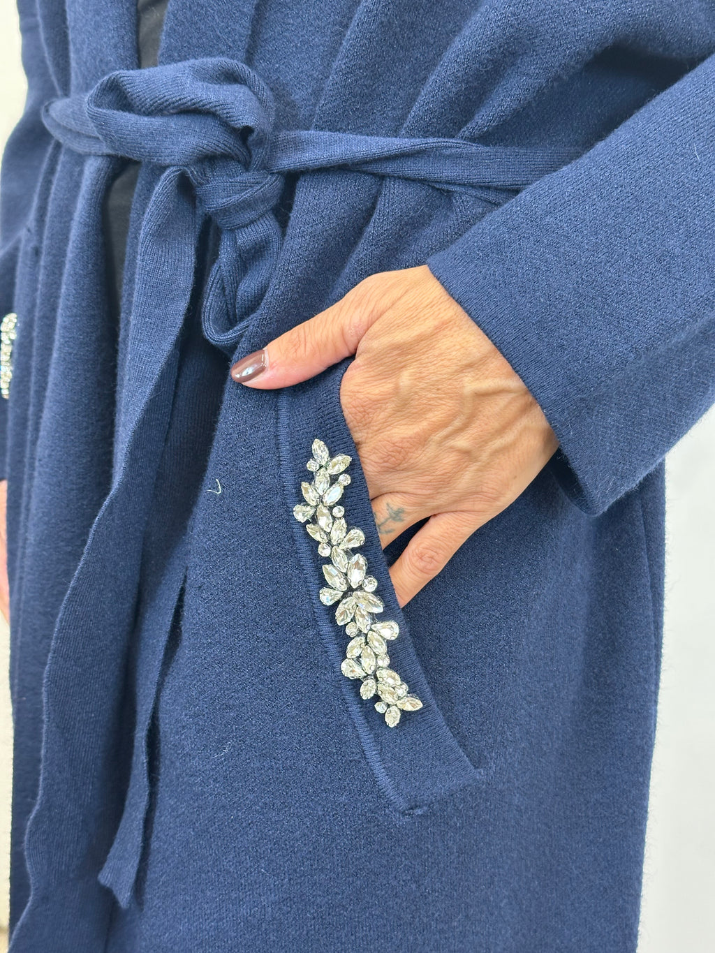 Cardigan "Essenziale" Blu _ MI.LE.for soku