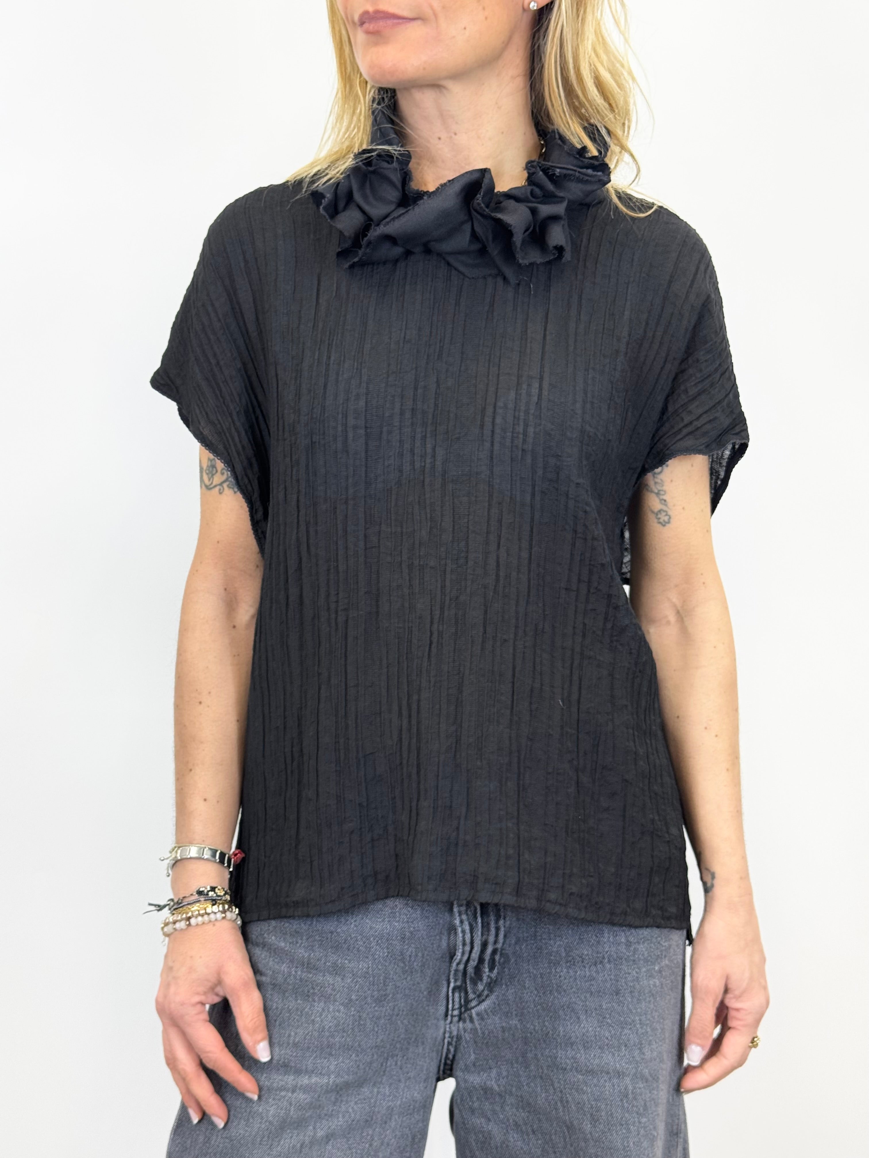 Casacca Goffrata Nera _ Souvenir