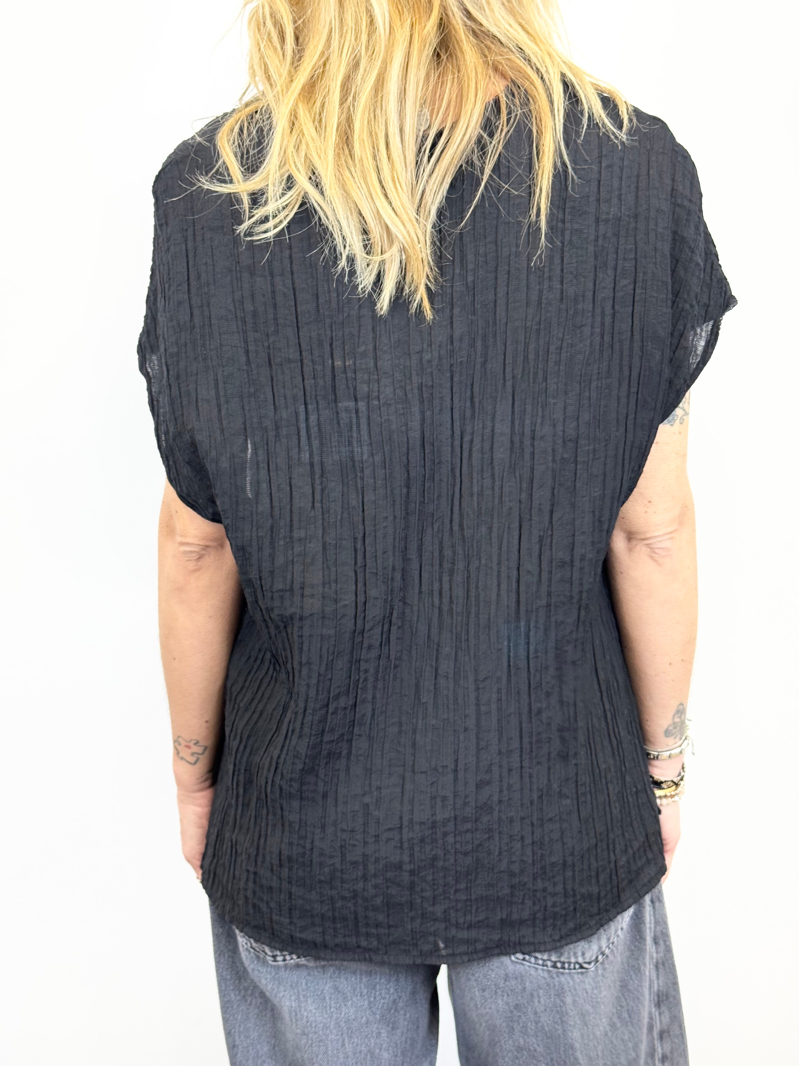 Casacca Goffrata Nera _ Souvenir