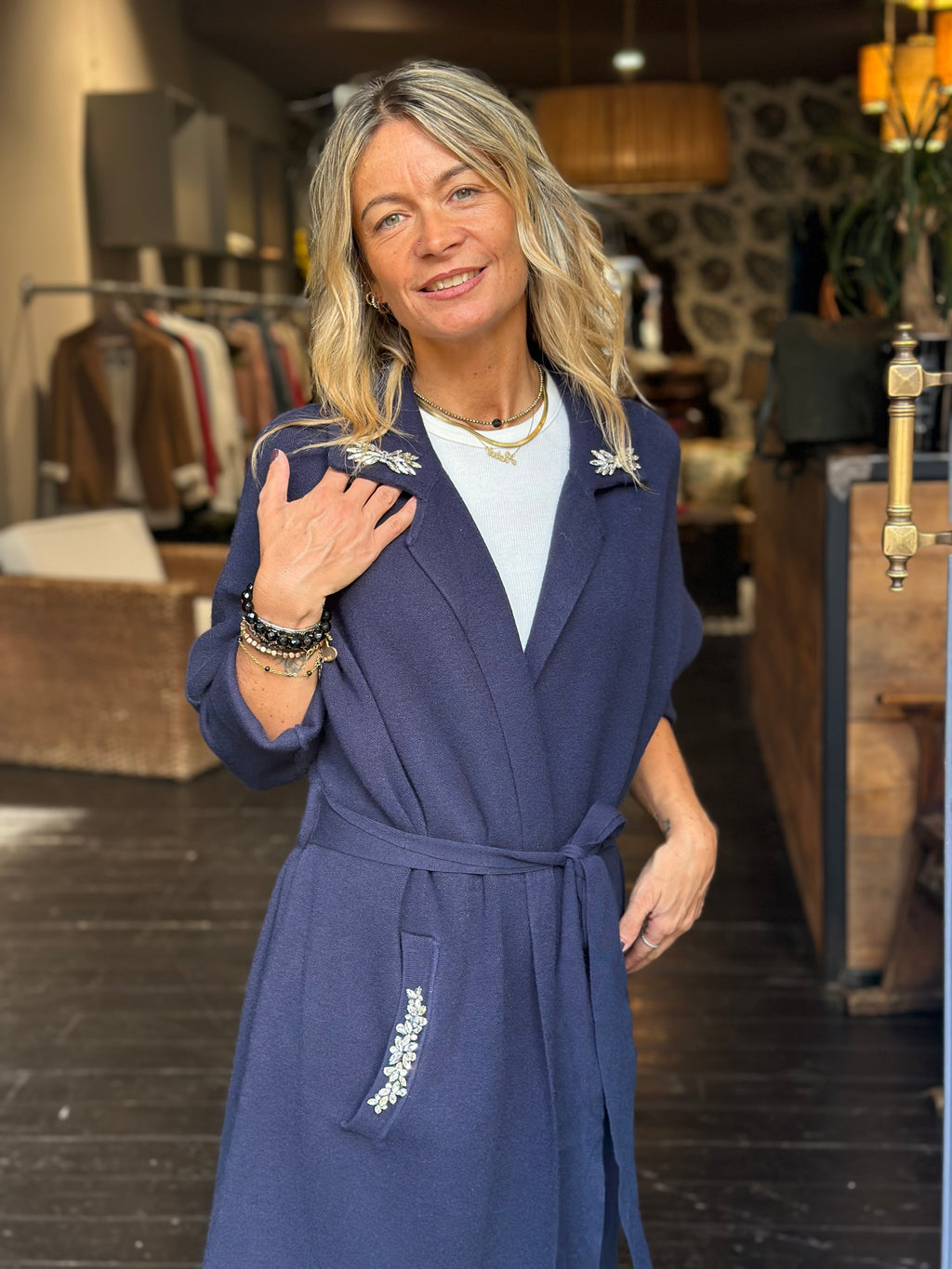 Cardigan "Essenziale" Blu _ MI.LE.for soku