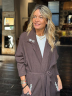 Cardigan "Essenziale" Cioccolato _ MI.LE. for soku