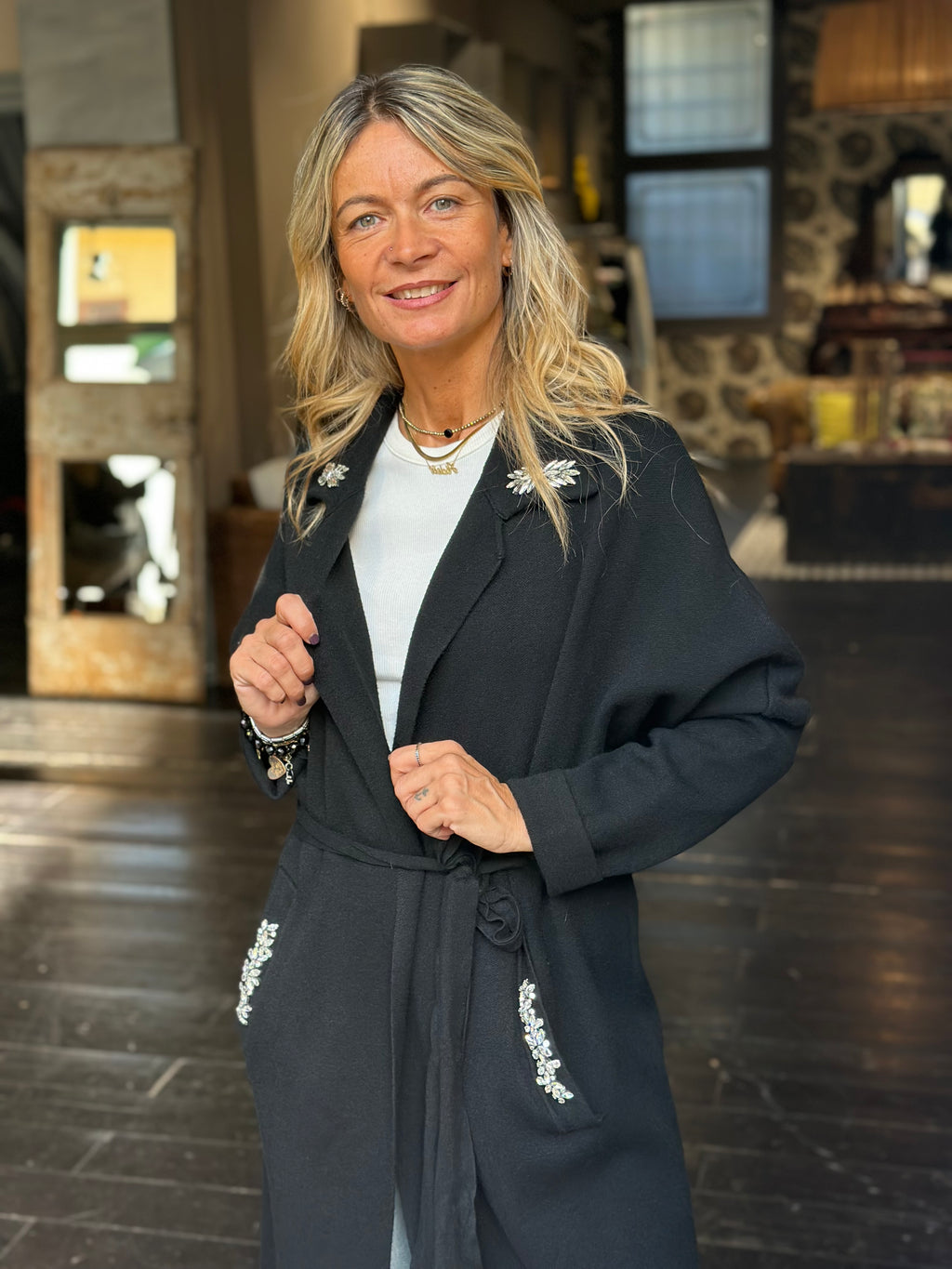 Cardigan "Essenziale " Nero _ MI.LE.for soku