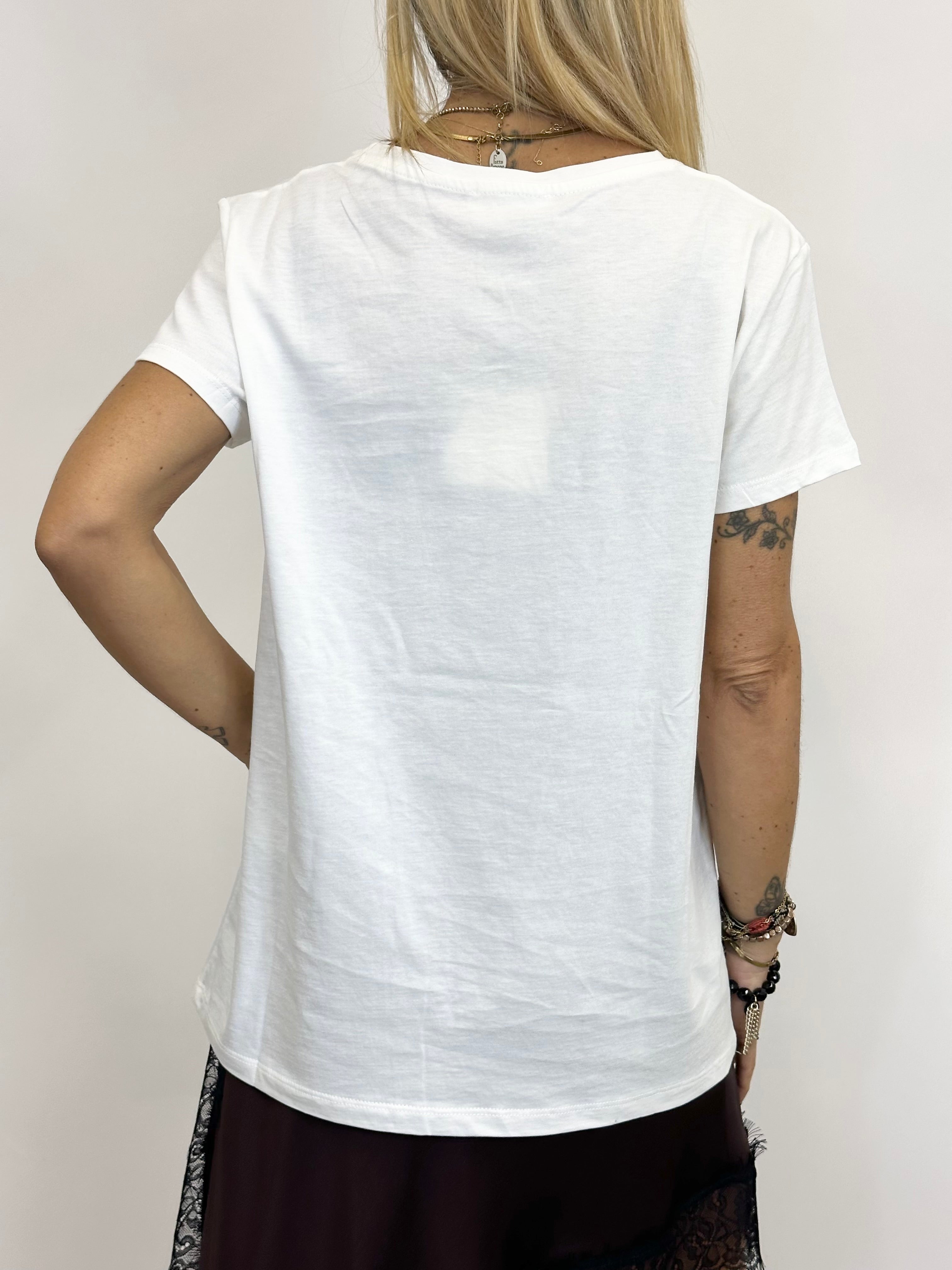 T- Shirt Over panna_ Vicolo
