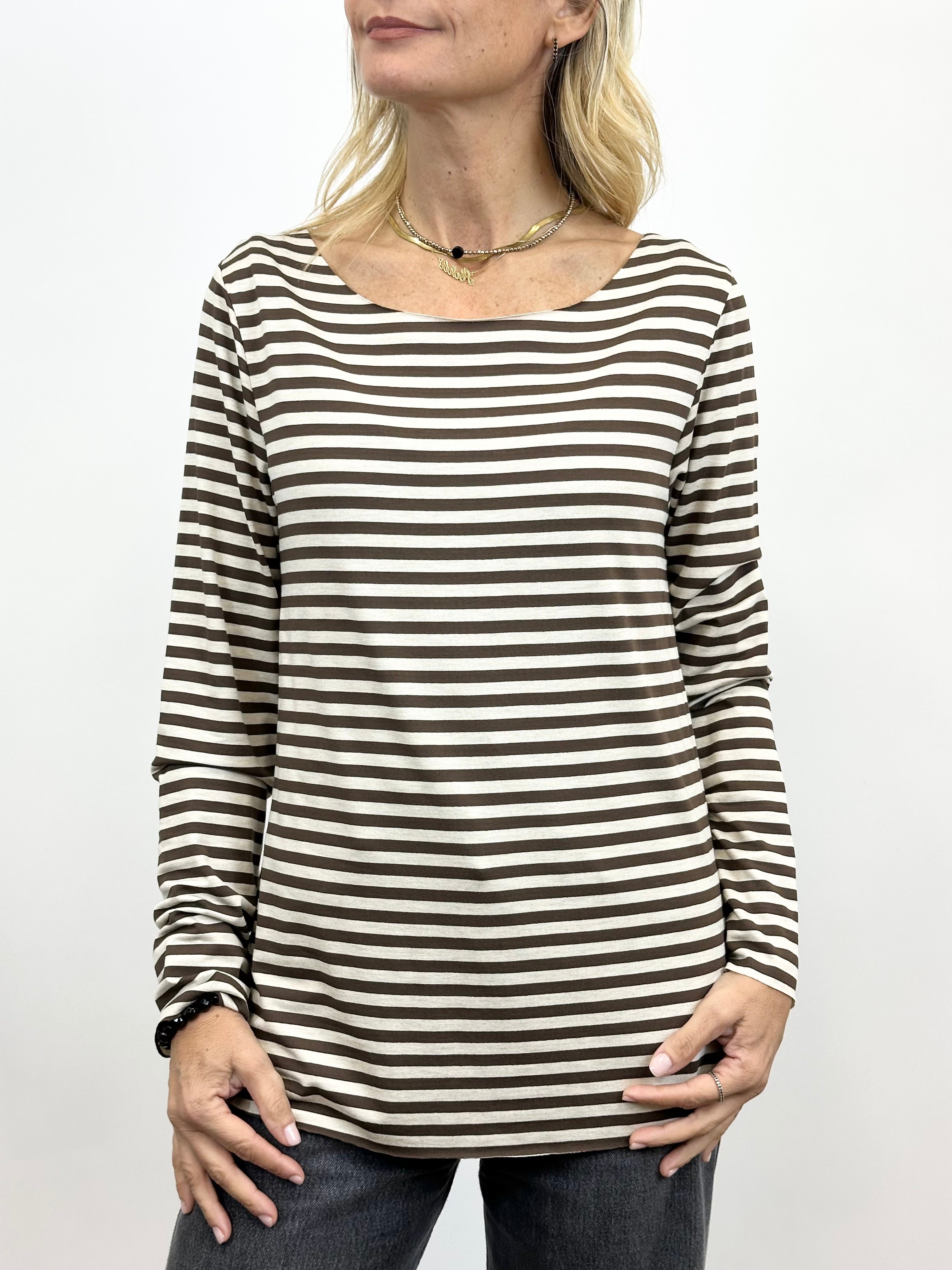 T-Shirt Rigata Cioccolato/Panna _ Mi.LE.for soku