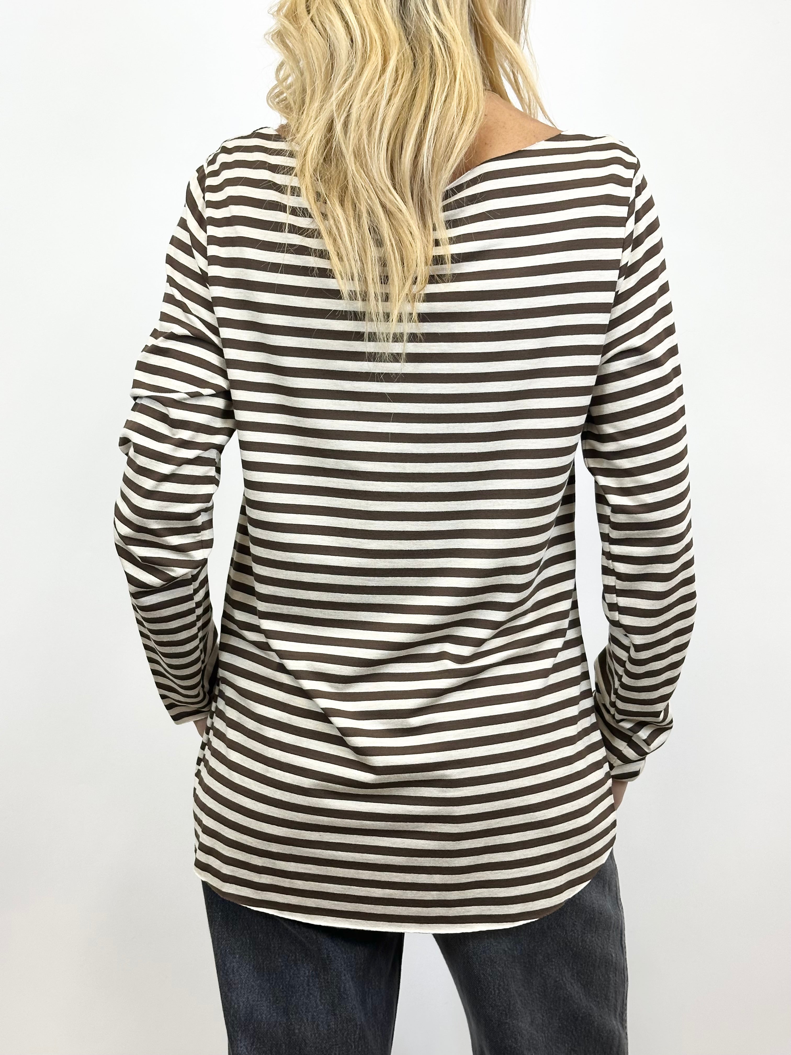 T-Shirt Rigata Cioccolato/Panna _ Mi.LE.for soku