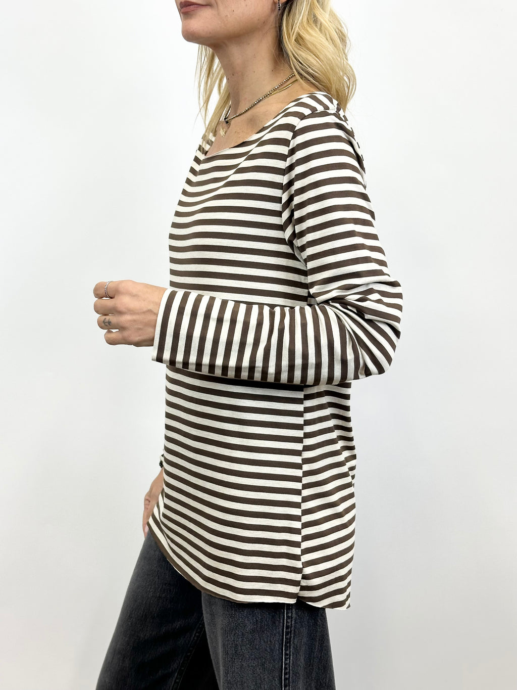 T-Shirt Rigata Cioccolato/Panna _ Mi.LE.for soku