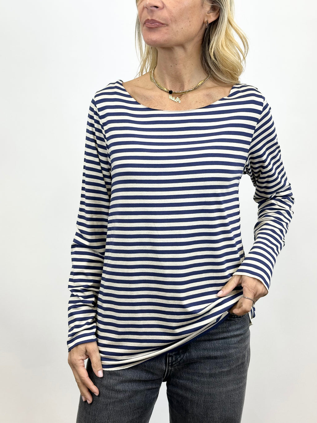 T-Shirt Rigata Blu/Panna _ Mi.LE.for soku