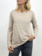 T-Shirt Rigata Beige/Panna _ MI.LE.for soku