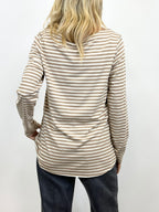 T-Shirt Rigata Beige/Panna _ MI.LE.for soku