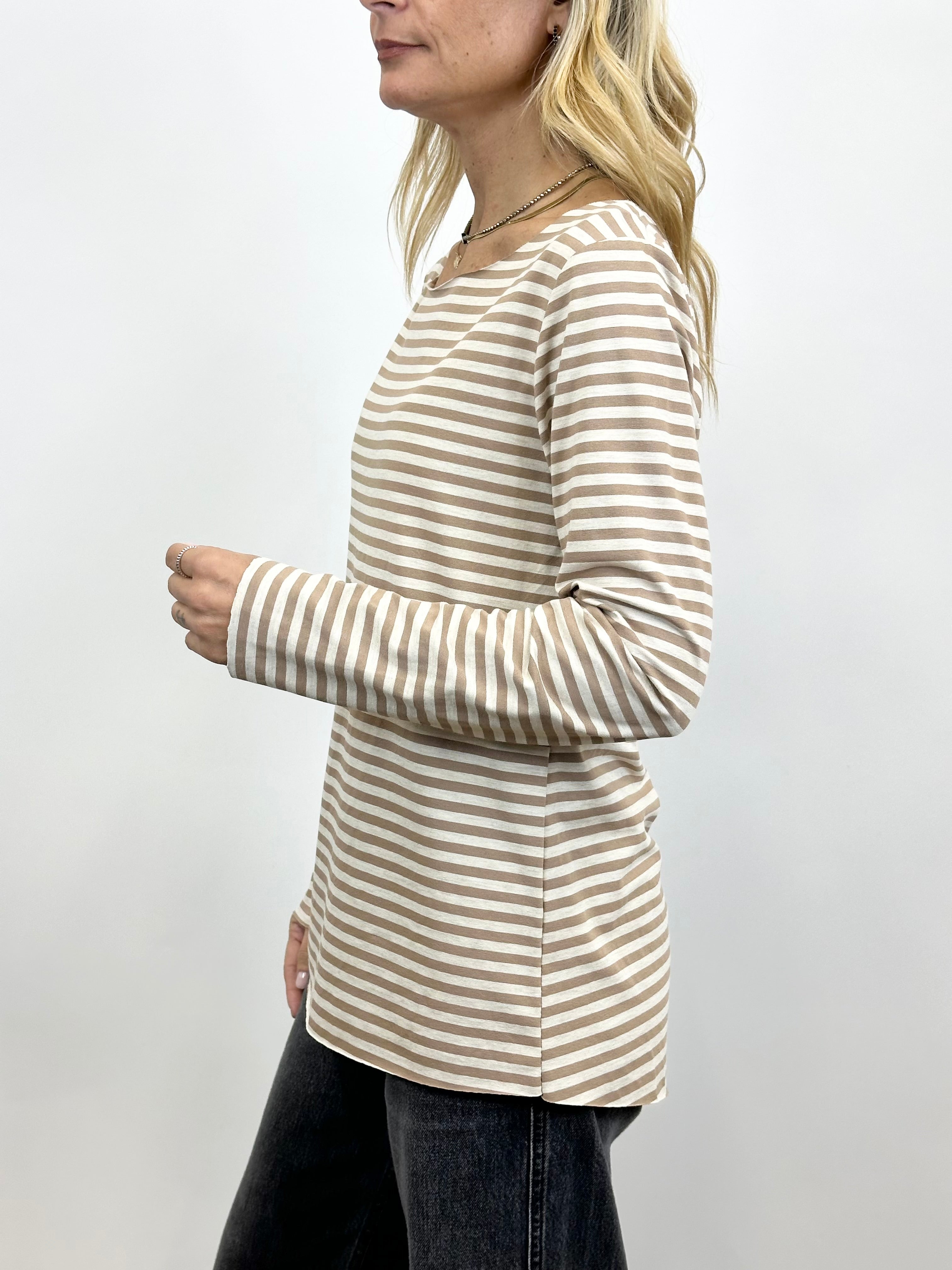 T-Shirt Rigata Beige/Panna _ MI.LE.for soku