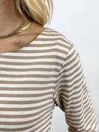 T-Shirt Rigata Beige/Panna _ MI.LE.for soku