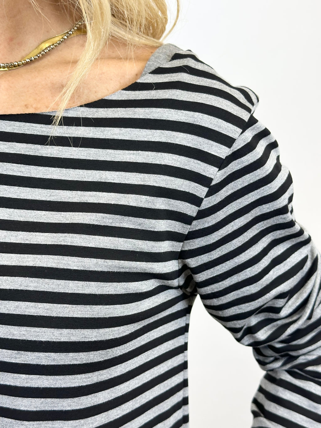 T-Shirt Rigata Grigio/Nero _ Mi.LE. for soku