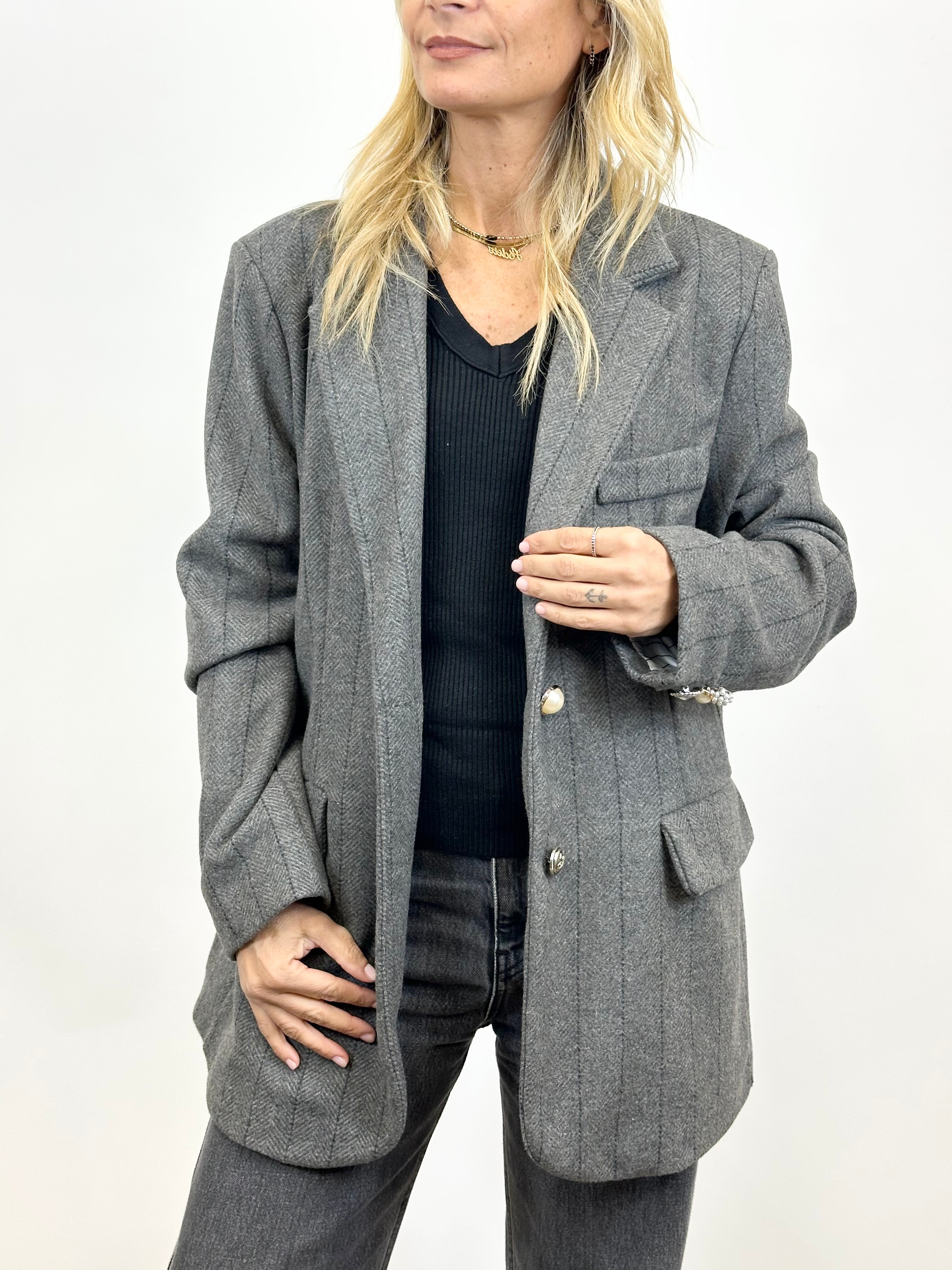 Giacca Over Grigio _ MI.LE.for soku